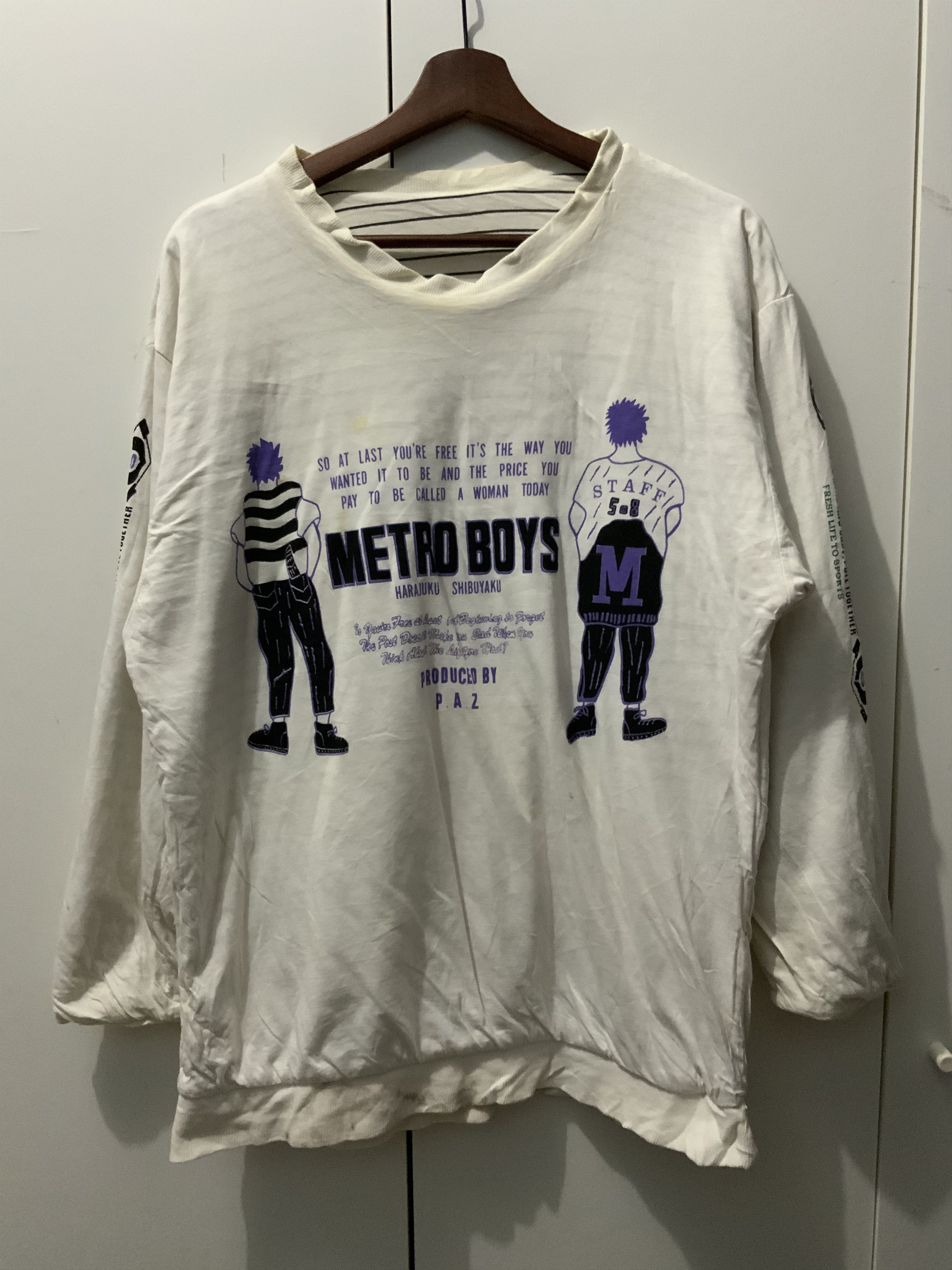 Japanese Brand Metro boys Harajuku Shibuyaku Anime Japan Sweatshirt Size US L / EU 52-54 / 3 - 1 Thumbnail