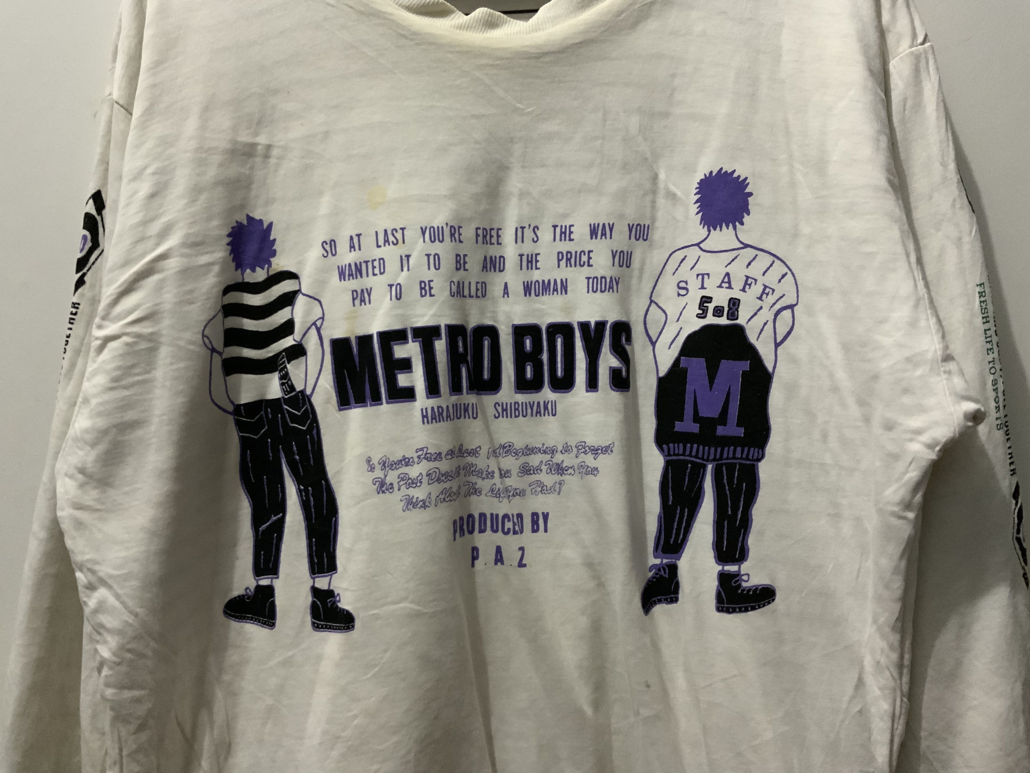 Japanese Brand Metro boys Harajuku Shibuyaku Anime Japan Sweatshirt Size US L / EU 52-54 / 3 - 6 Thumbnail