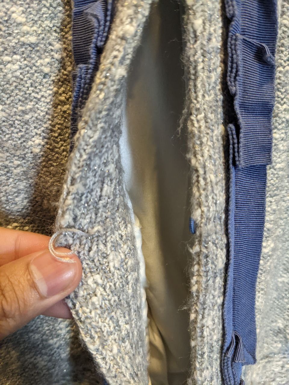 Chloe × Vintage CHLOE ARCHIVE 90s-00s VINTAGE GLITTER JACKET Size XS / US 0-2 / IT 36-38 - 14 Thumbnail