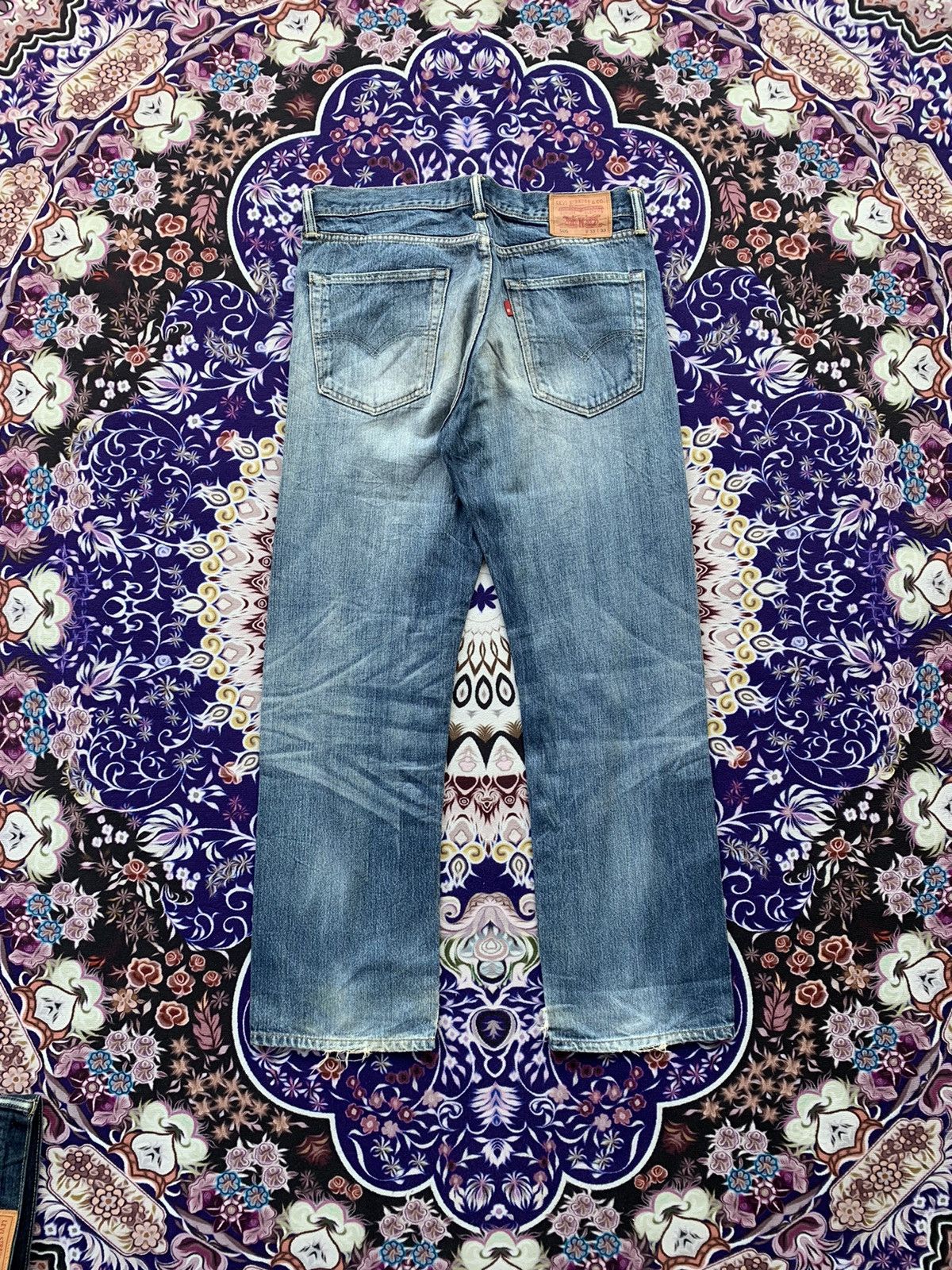 Levi's Levis 505 Single R Faded Wash Denim Size US 35 - 12 Thumbnail