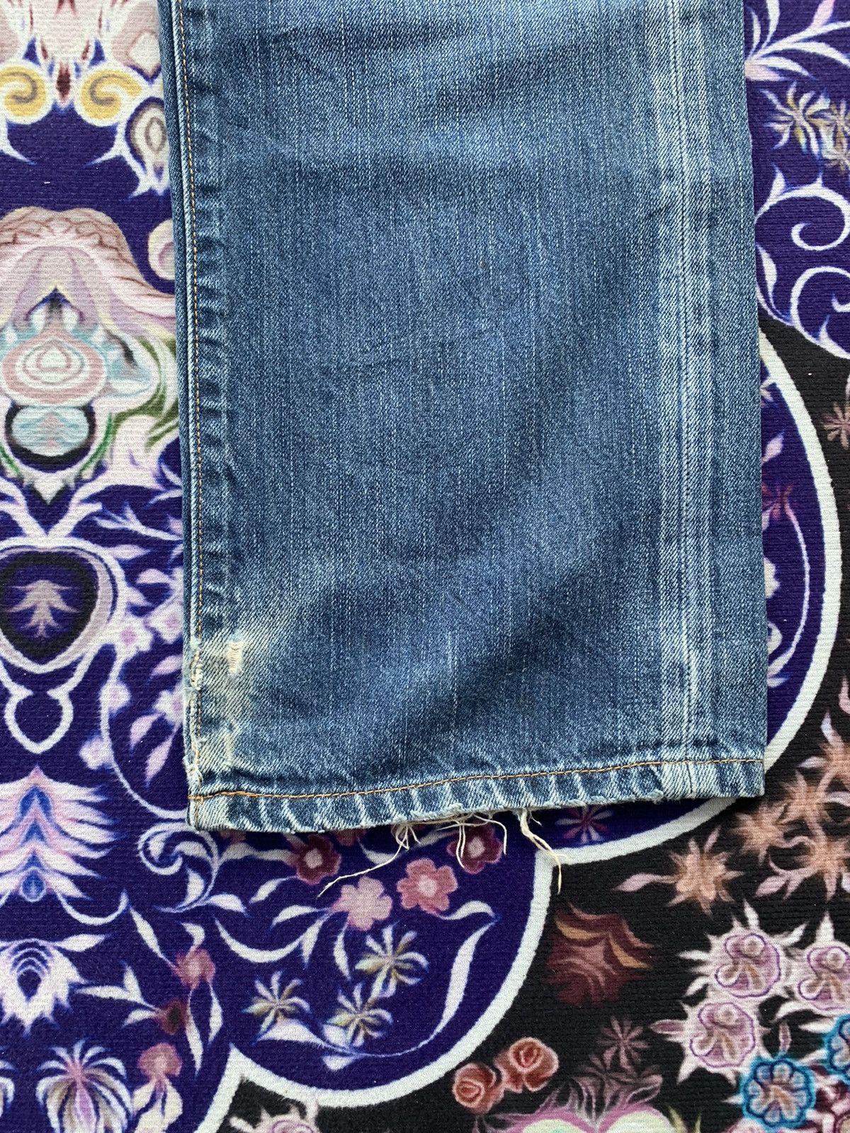 Levi's Levis 505 Single R Faded Wash Denim Size US 35 - 2 Thumbnail