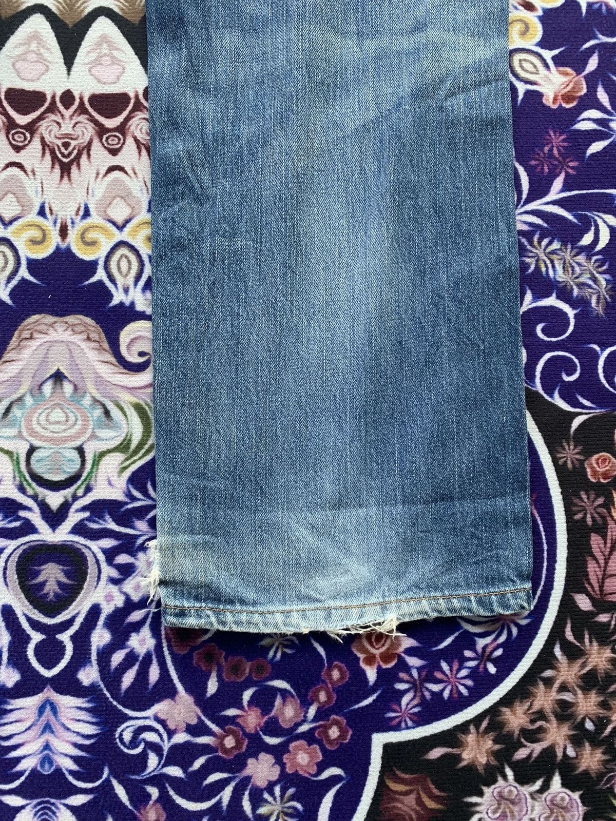 Levi's Levis 505 Single R Faded Wash Denim Size US 35 - 13 Thumbnail