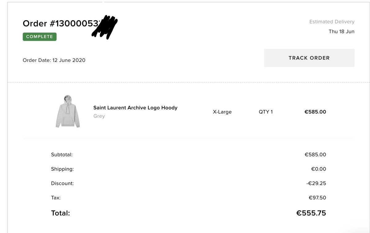 Saint Laurent Paris Saint Laurent Hoodie Size US L / EU 52-54 / 3 - 5 Thumbnail