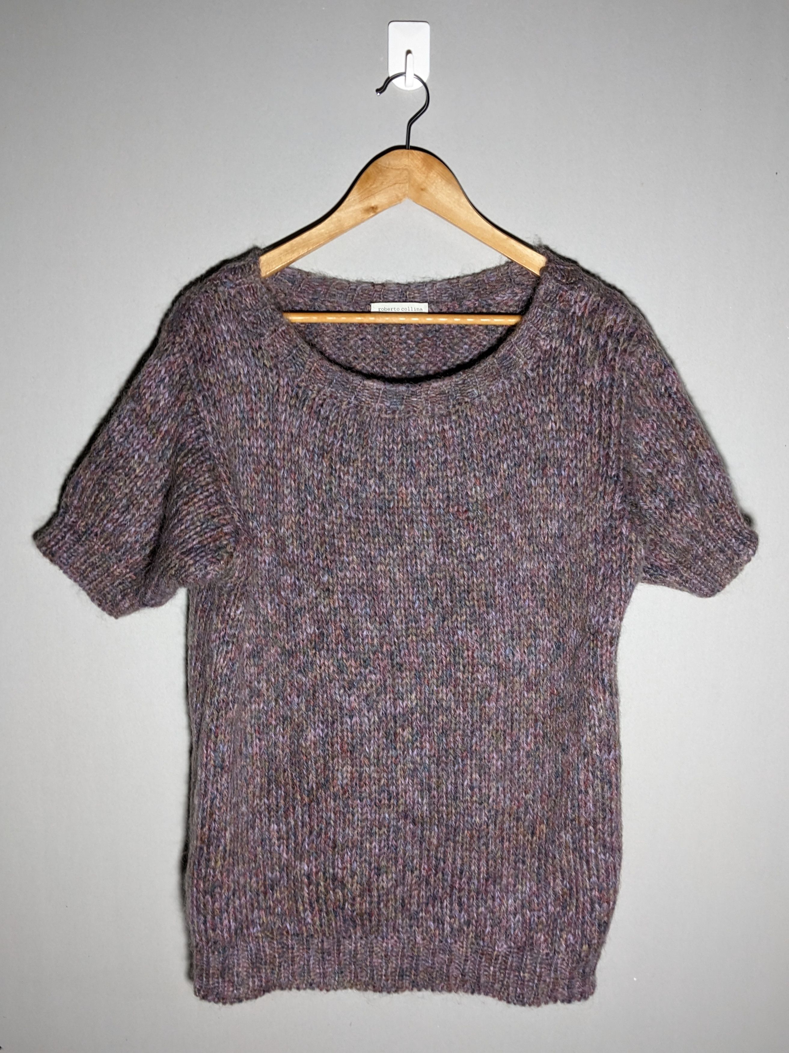 image of Roberto Collina Kid Mohair Multicolor Knitwear Sweater (Size Small)