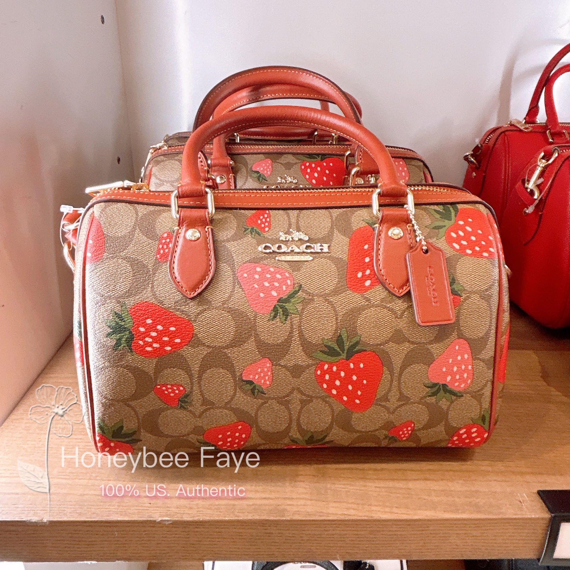 NWT Coach Sydney Satchel In hotsell Signature Canvas With Strawberry Print