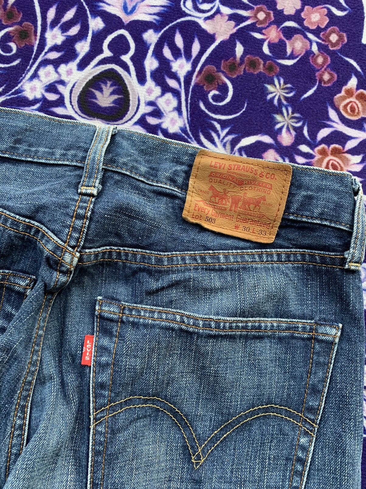 Levi's Vintage Clothing Vintage Levis 503 Faded Wash Denim Size US 31 - 11 Thumbnail