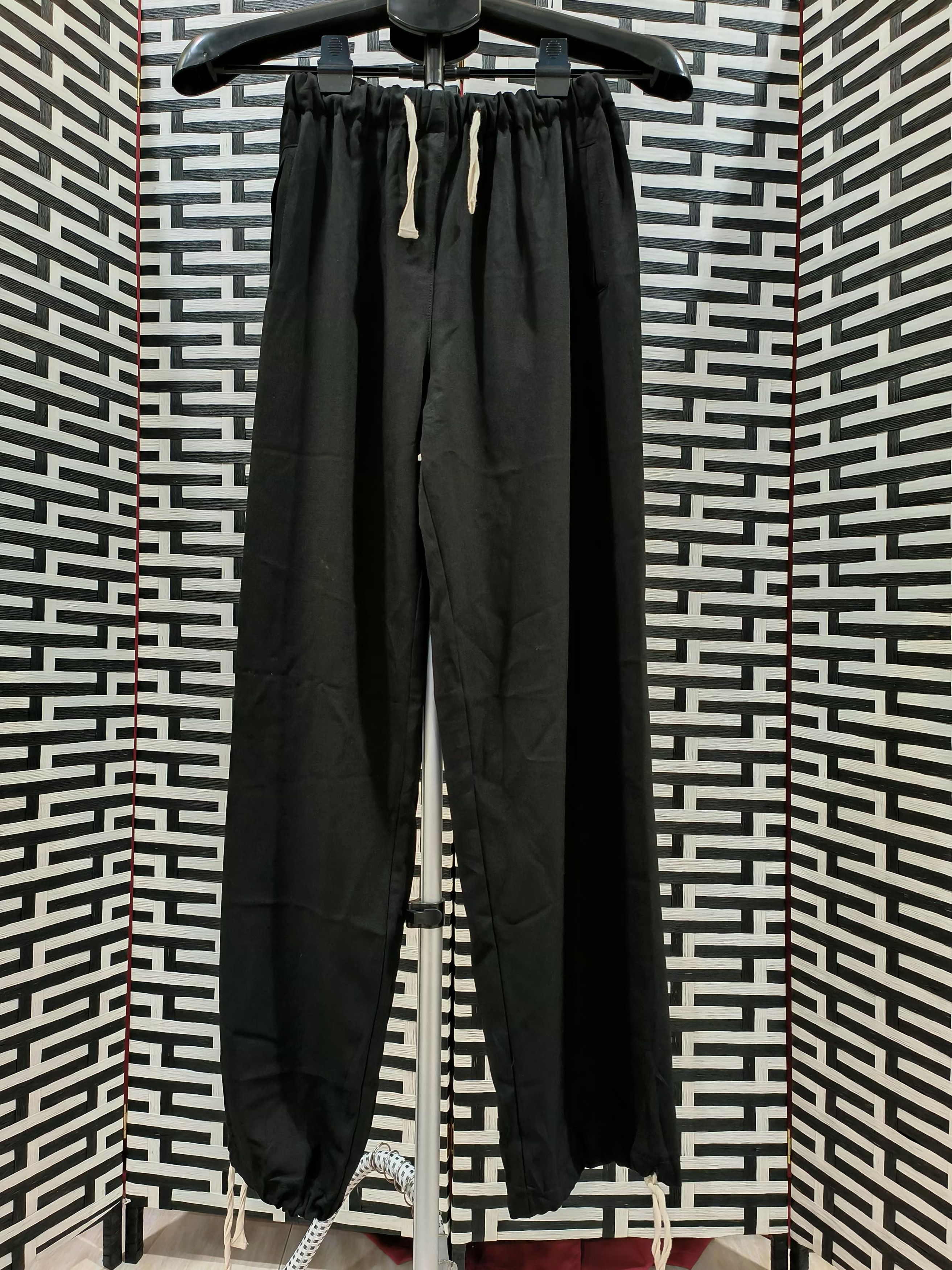 JILSANDER black pants adjustable hem for women