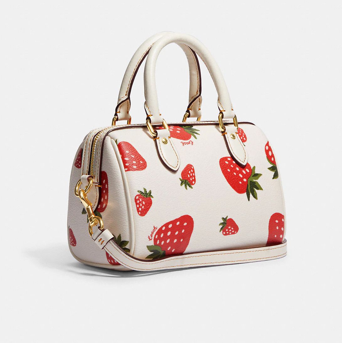 Coach Mini Rowan Crossbody With Wild Strawberry Print Size ONE SIZE - 8 Thumbnail