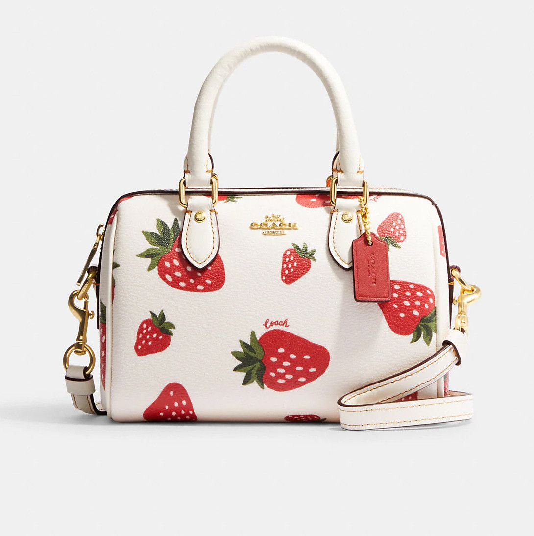 Coach Mini Rowan Crossbody With Wild Strawberry Print Size ONE SIZE - 7 Thumbnail