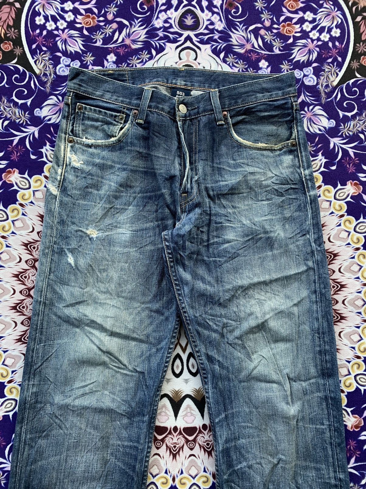 Levi's Levis 503 Faded Wash Denim Size US 32 / EU 48 - 4 Thumbnail