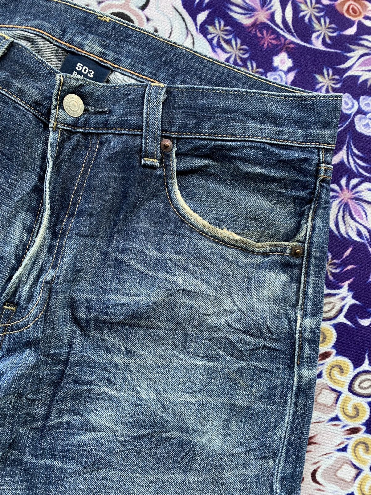 Levi's Levis 503 Faded Wash Denim Size US 32 / EU 48 - 6 Thumbnail