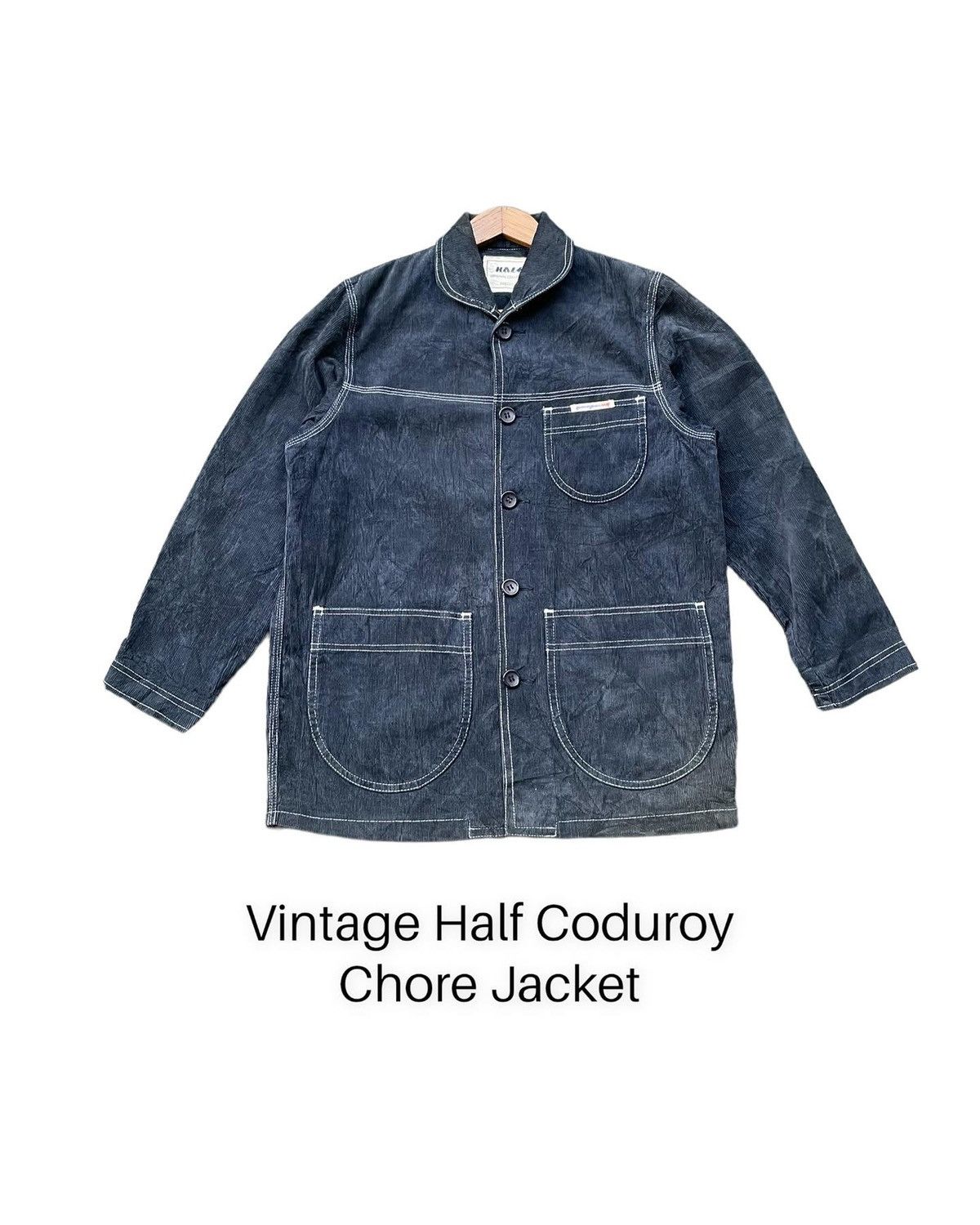 Other Vintage Half Coduroy Chore Jacket Size US M / EU 48-50 / 2 - 1 Thumbnail