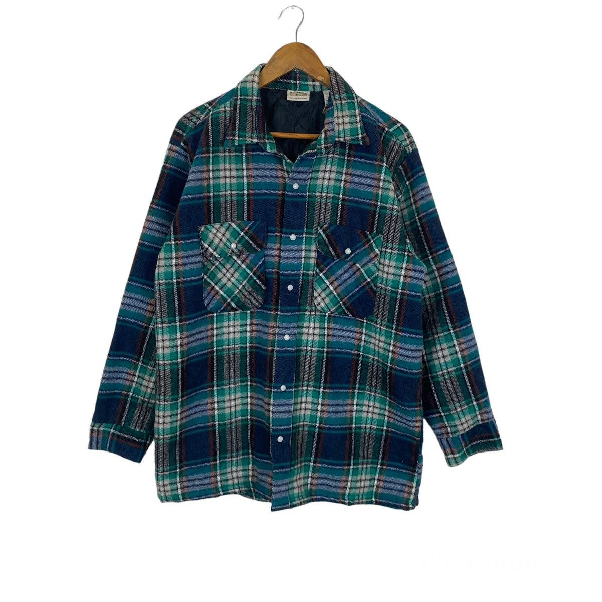 Vintage Five Brother flannel snap button jacket