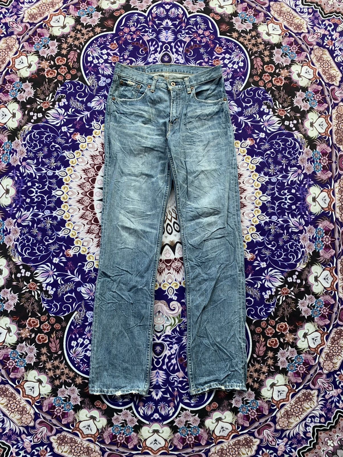 Levi's Vintage Clothing Vintage Levis 502 Faded Wash Denim Size US 31 - 1 Thumbnail