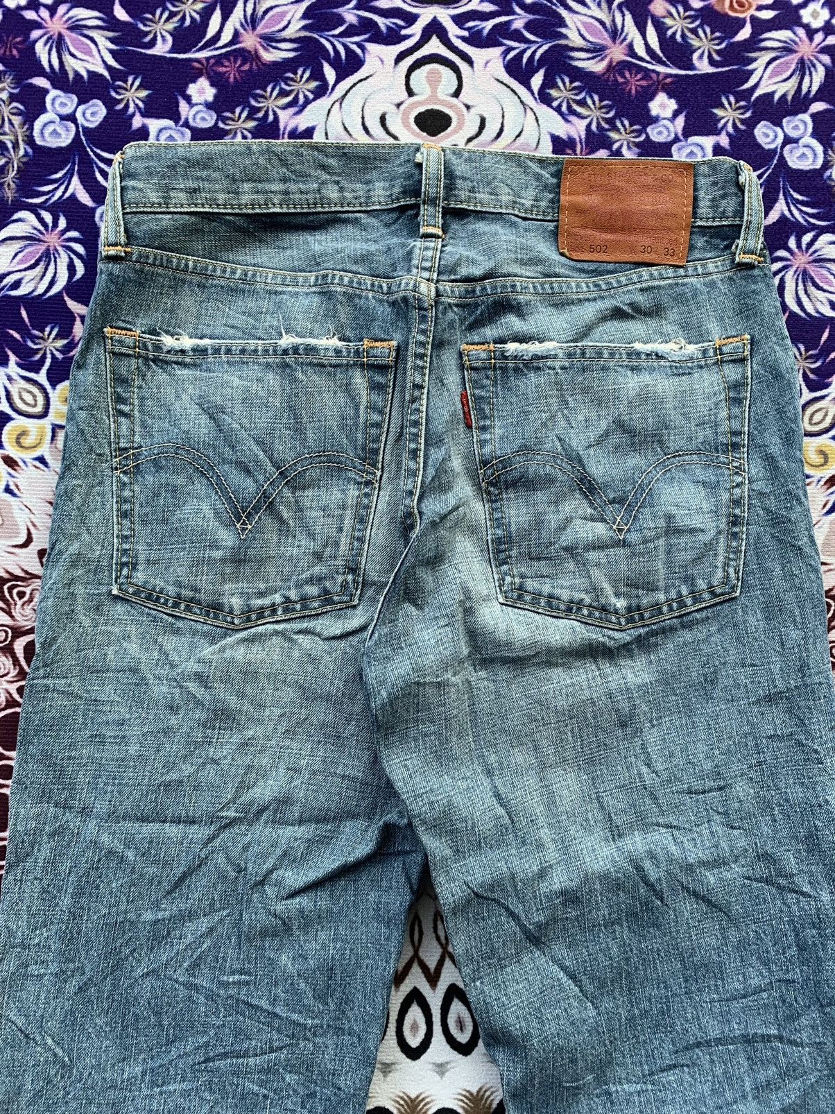 Levi's Vintage Clothing Vintage Levis 502 Faded Wash Denim Size US 31 - 11 Thumbnail