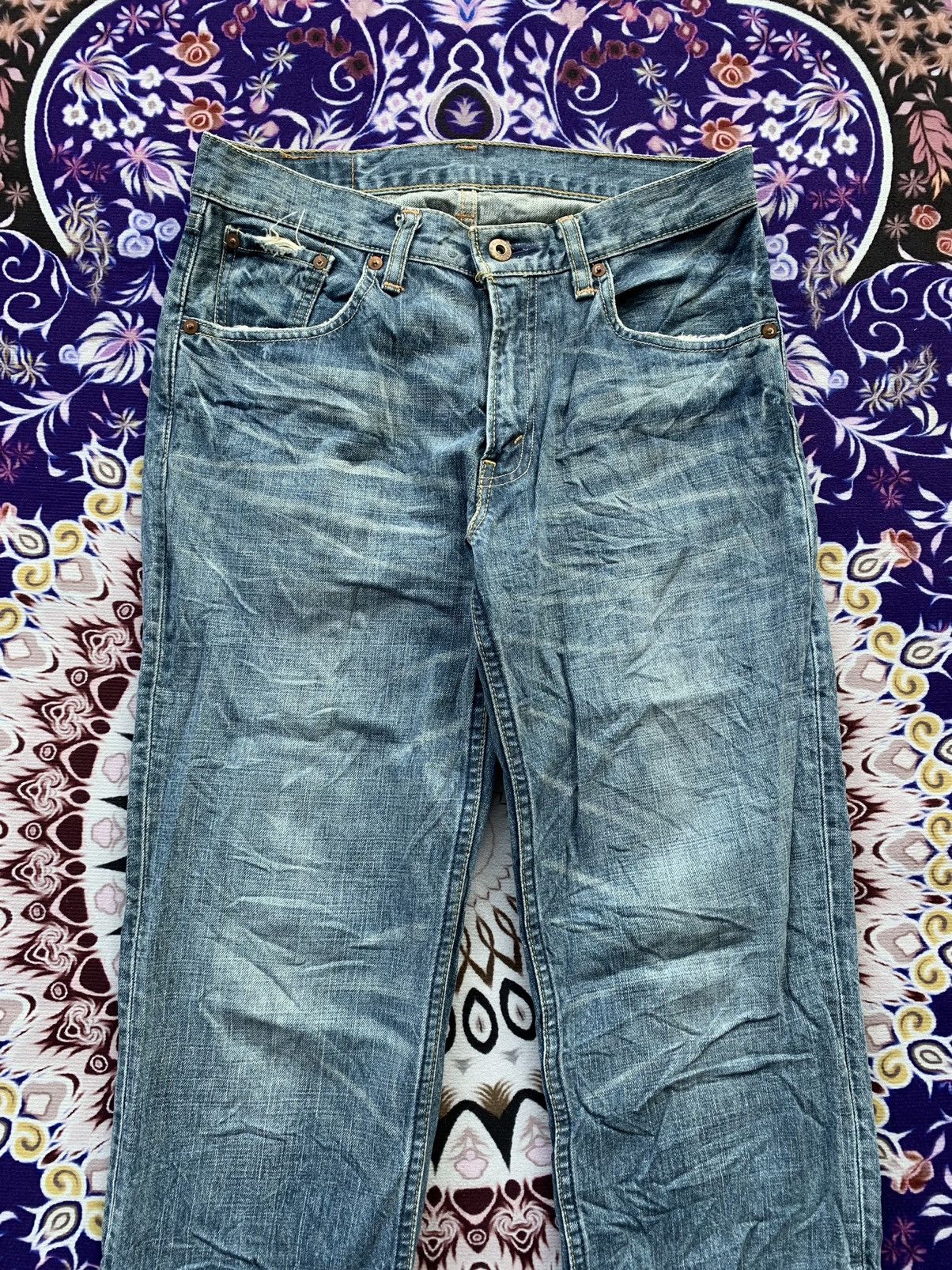 Levi's Vintage Clothing Vintage Levis 502 Faded Wash Denim Size US 31 - 3 Thumbnail