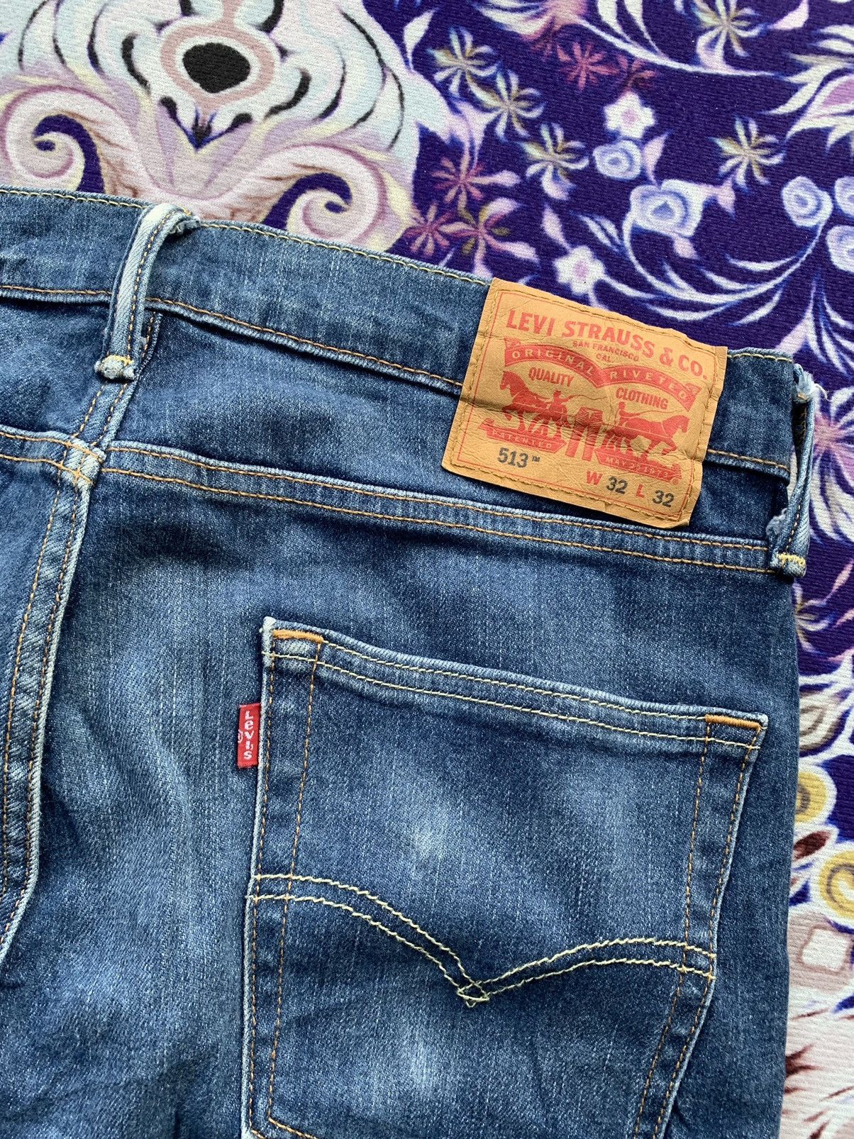 Levi's Levis 513 Faded Wash Denim Size US 34 / EU 50 - 10 Thumbnail