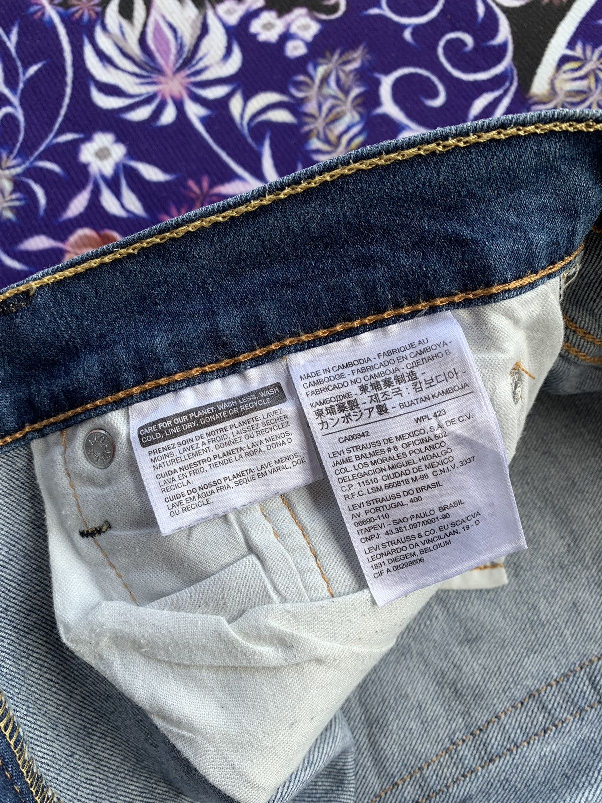 Levi's Levis 513 Faded Wash Denim Size US 34 / EU 50 - 4 Thumbnail