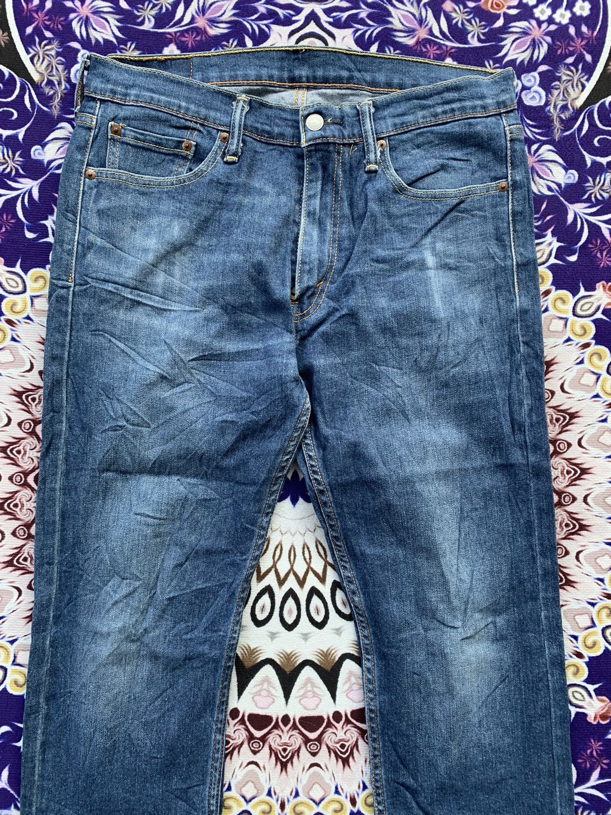 Levi's Levis 513 Faded Wash Denim Size US 34 / EU 50 - 2 Thumbnail