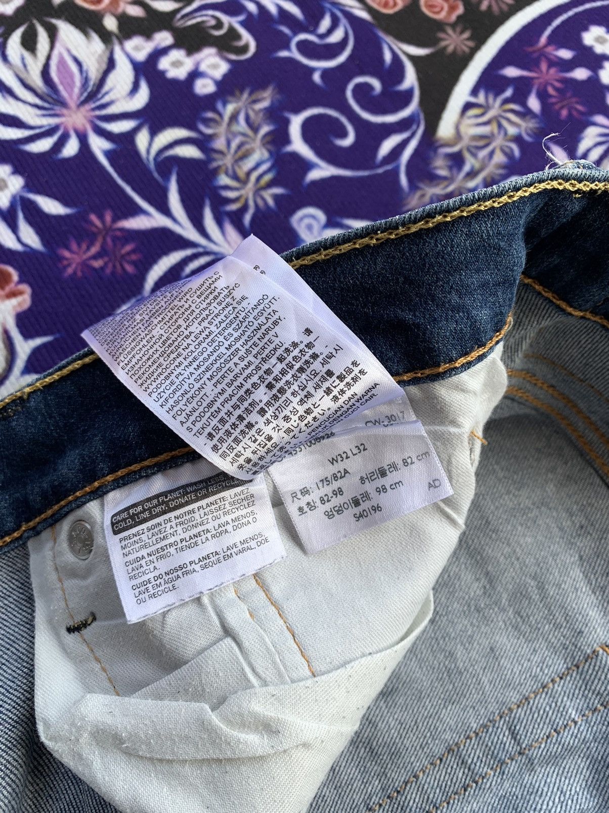 Levi's Levis 513 Faded Wash Denim Size US 34 / EU 50 - 6 Thumbnail