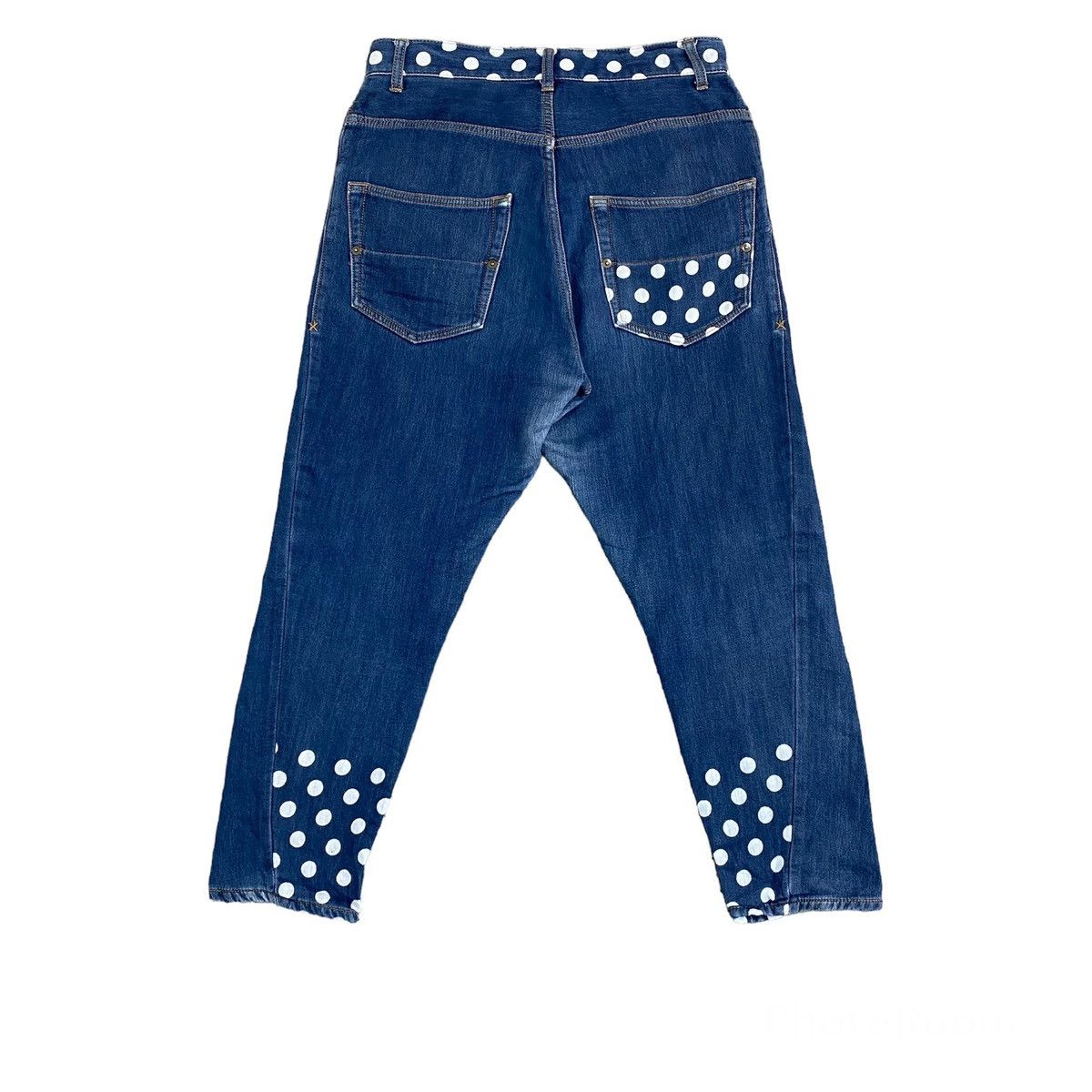 Frapbois by Issey Miyake pokaldot baggy style design jeans