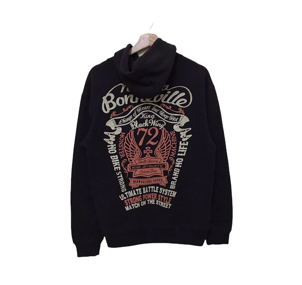 Vintage Vintage Nevada Bonneville Hoodie Sweatshirt Big Spellout Size US M / EU 48-50 / 2 - 2 Thumbnail