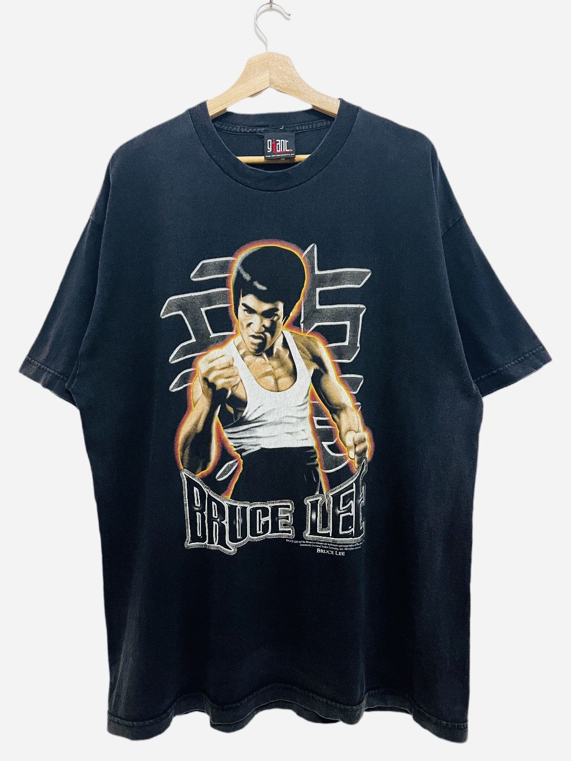 Vintage Vintage Bruce Lee Flame Graphic Tee Size US XL / EU 56 / 4 - 1 Thumbnail