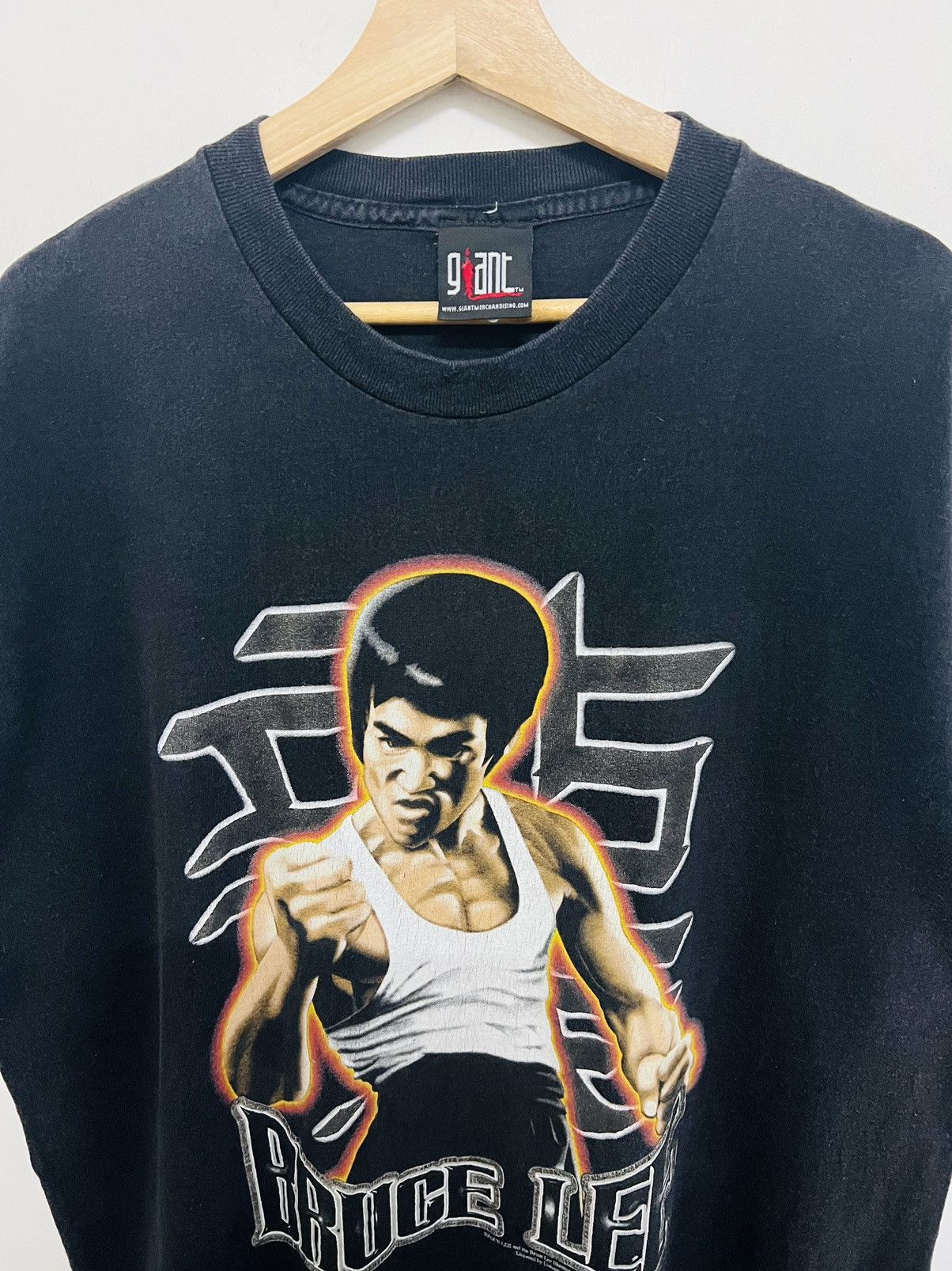 Vintage Vintage Bruce Lee Flame Graphic Tee Size US XL / EU 56 / 4 - 2 Thumbnail