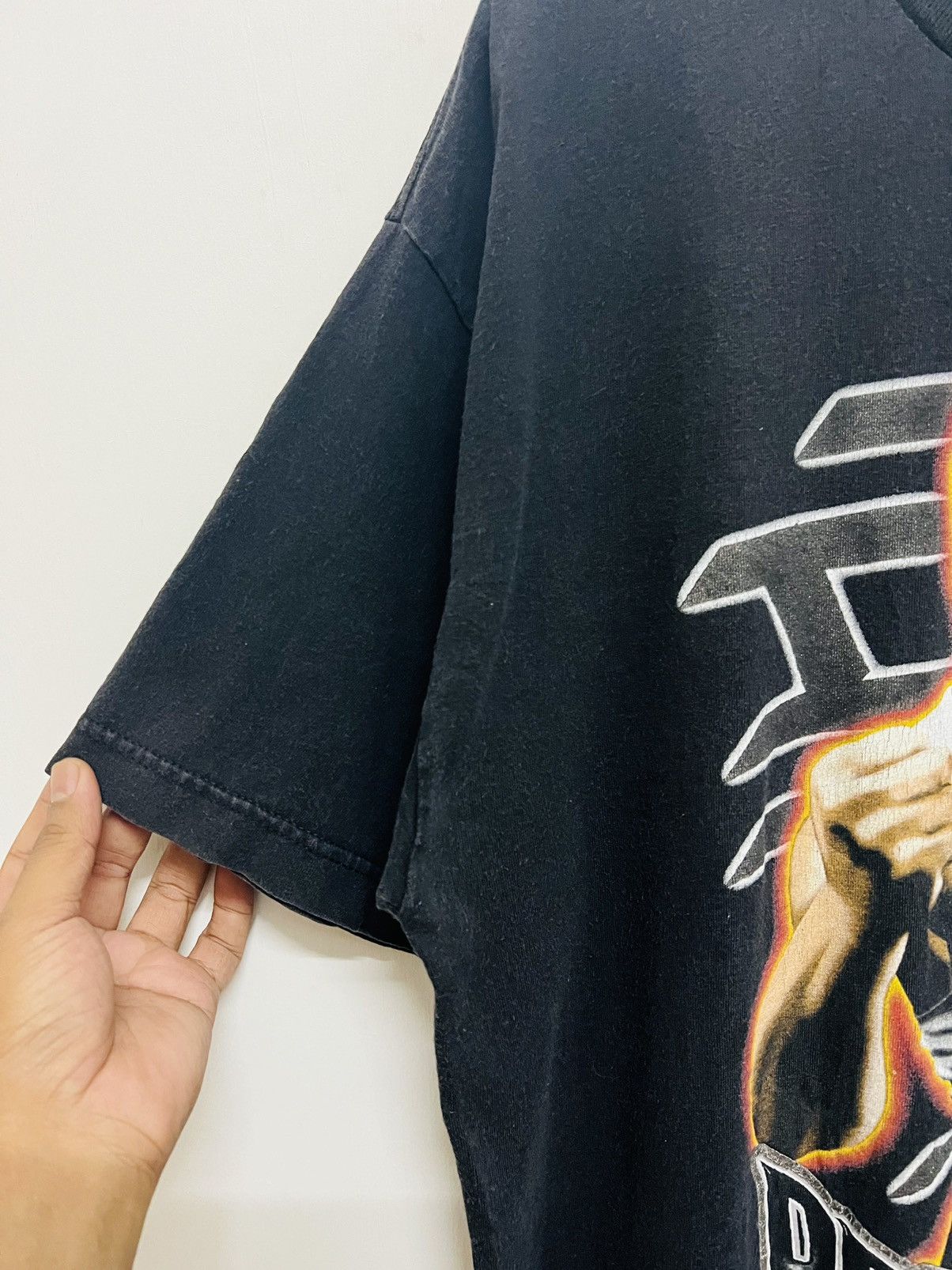 Vintage Vintage Bruce Lee Flame Graphic Tee Size US XL / EU 56 / 4 - 4 Thumbnail