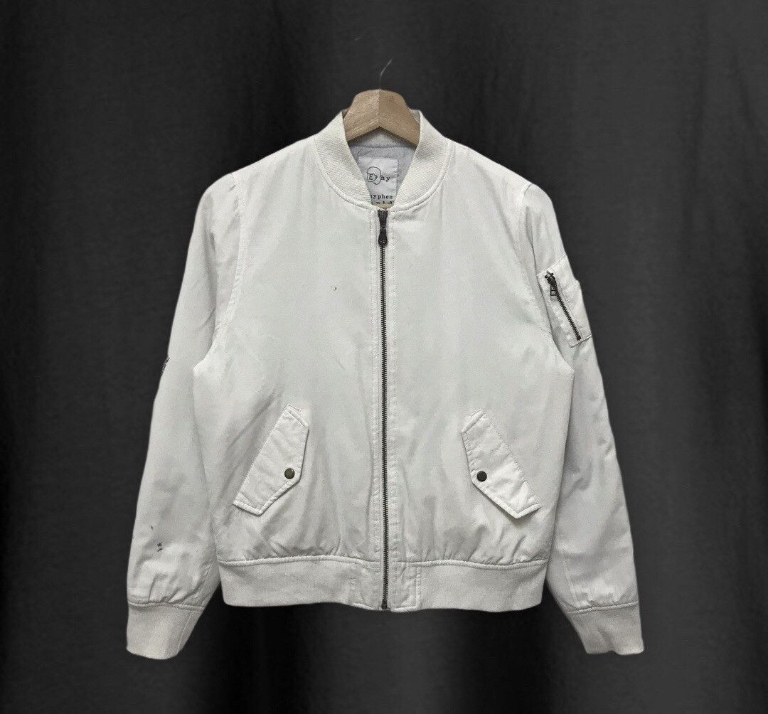image of Bomber Jacket E Hyphen World Galery Jacket in White, Men's (Size Small)