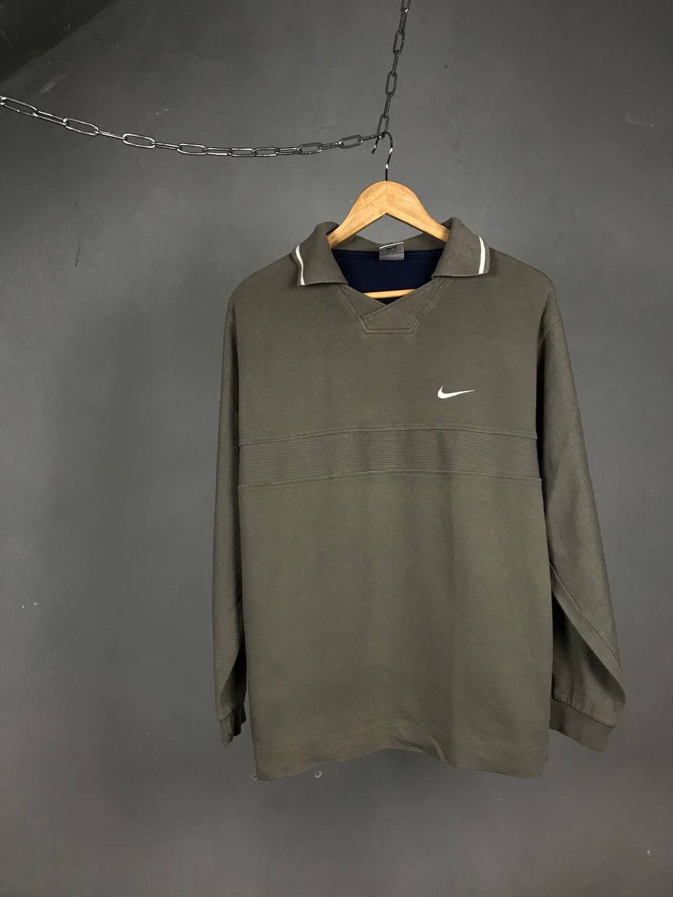 Vintage Nike swoosh streetwear vintage polo sweatshirt Size US S / EU 44-46 / 1 - 1 Thumbnail