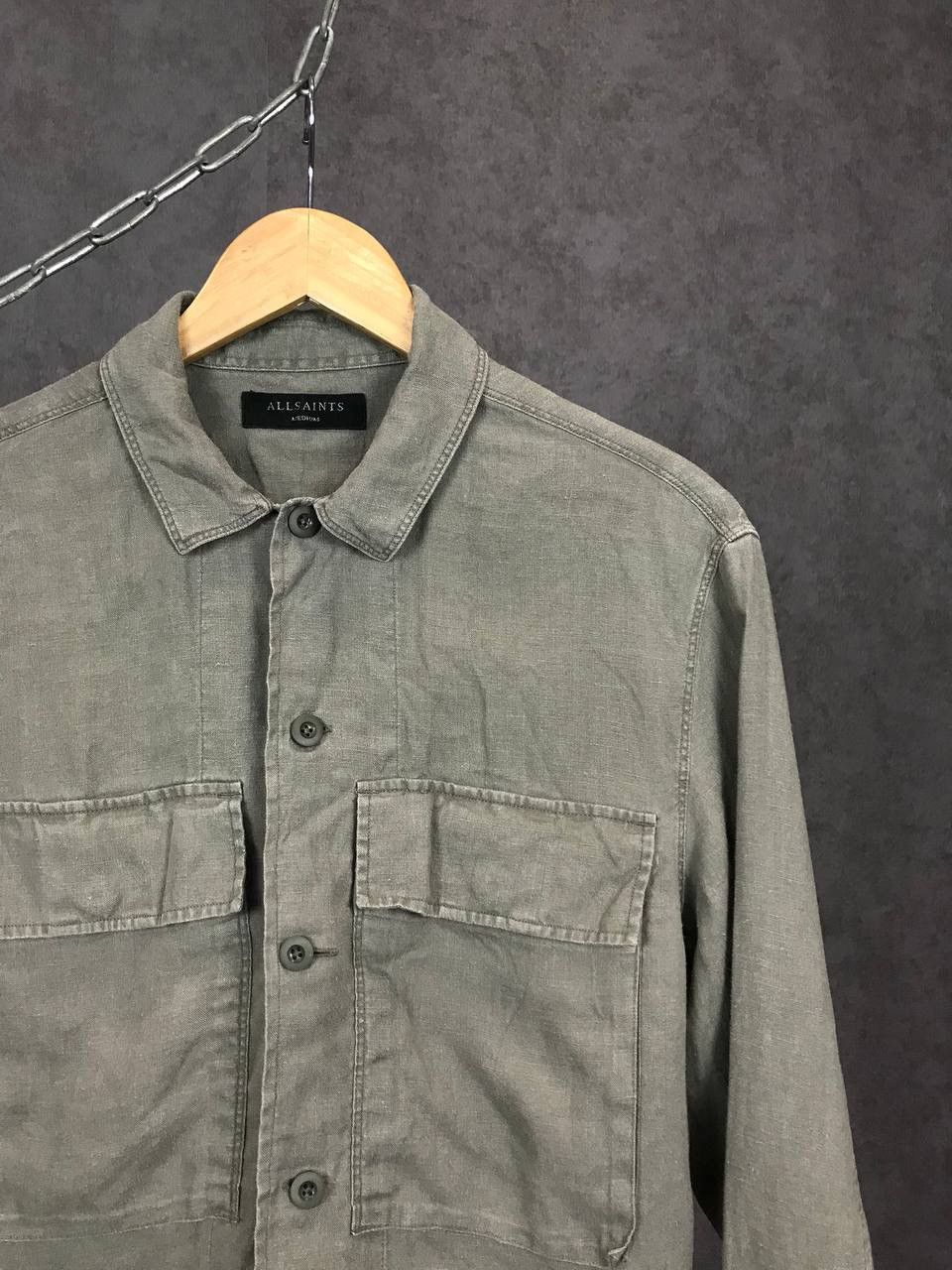 Allsaints Allsaints luxury streetwear linen shirt Size US M / EU 48-50 / 2 - 2 Thumbnail