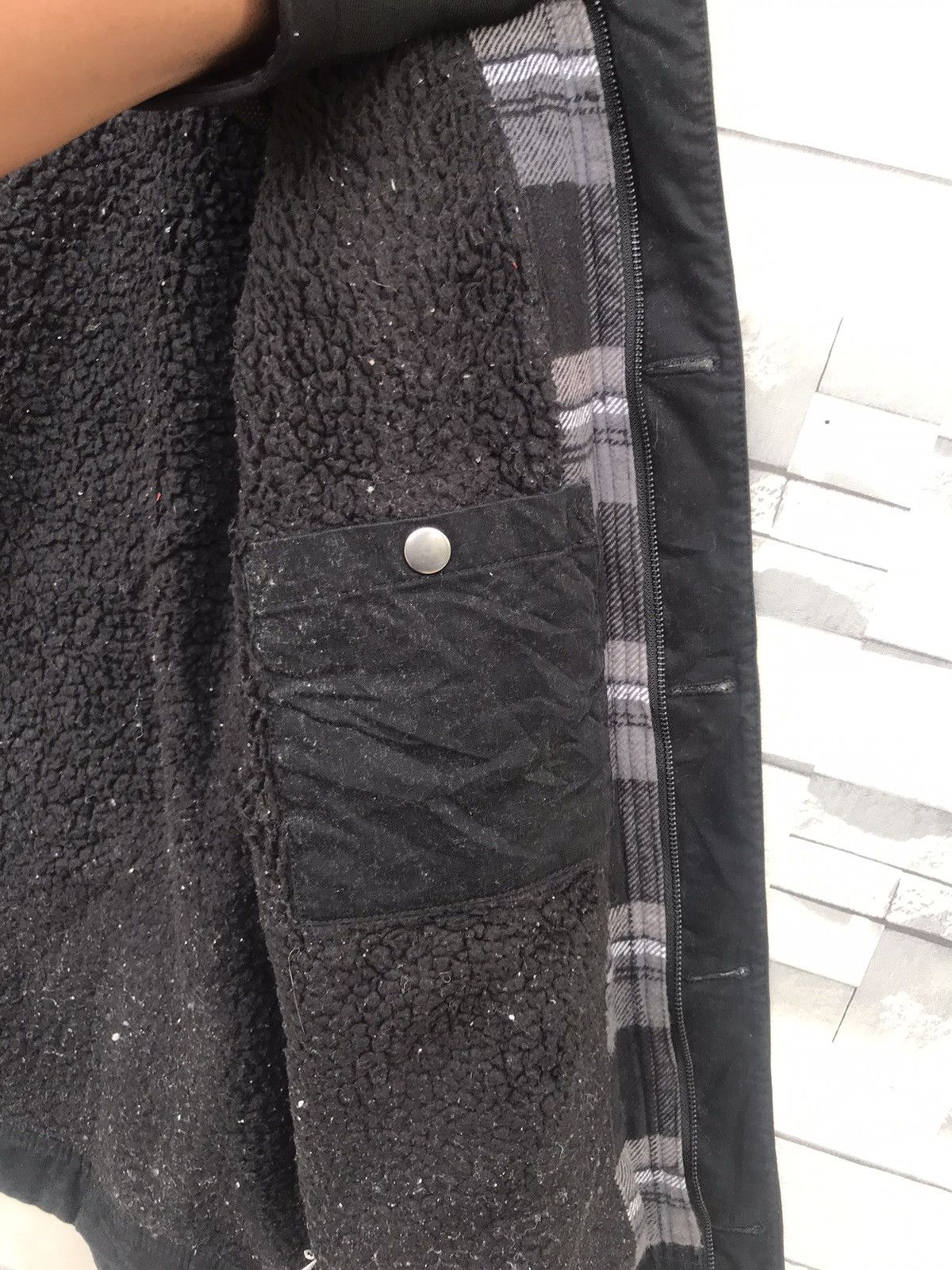 Flannel Vintage Quiksilver Sherpa-Lined Fleece Flannel Jacket Size US L / EU 52-54 / 3 - 15 Thumbnail