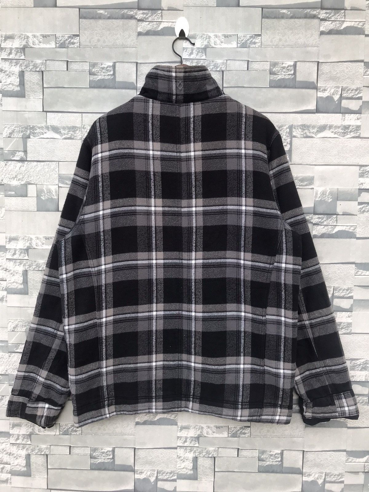 Flannel Vintage Quiksilver Sherpa-Lined Fleece Flannel Jacket Size US L / EU 52-54 / 3 - 2 Thumbnail