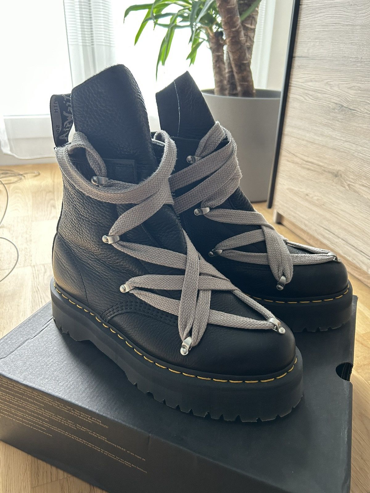 Rick Owens Rick Owens x Dr. Martens 1460 Pentagram Jumbo Lace Boots ...