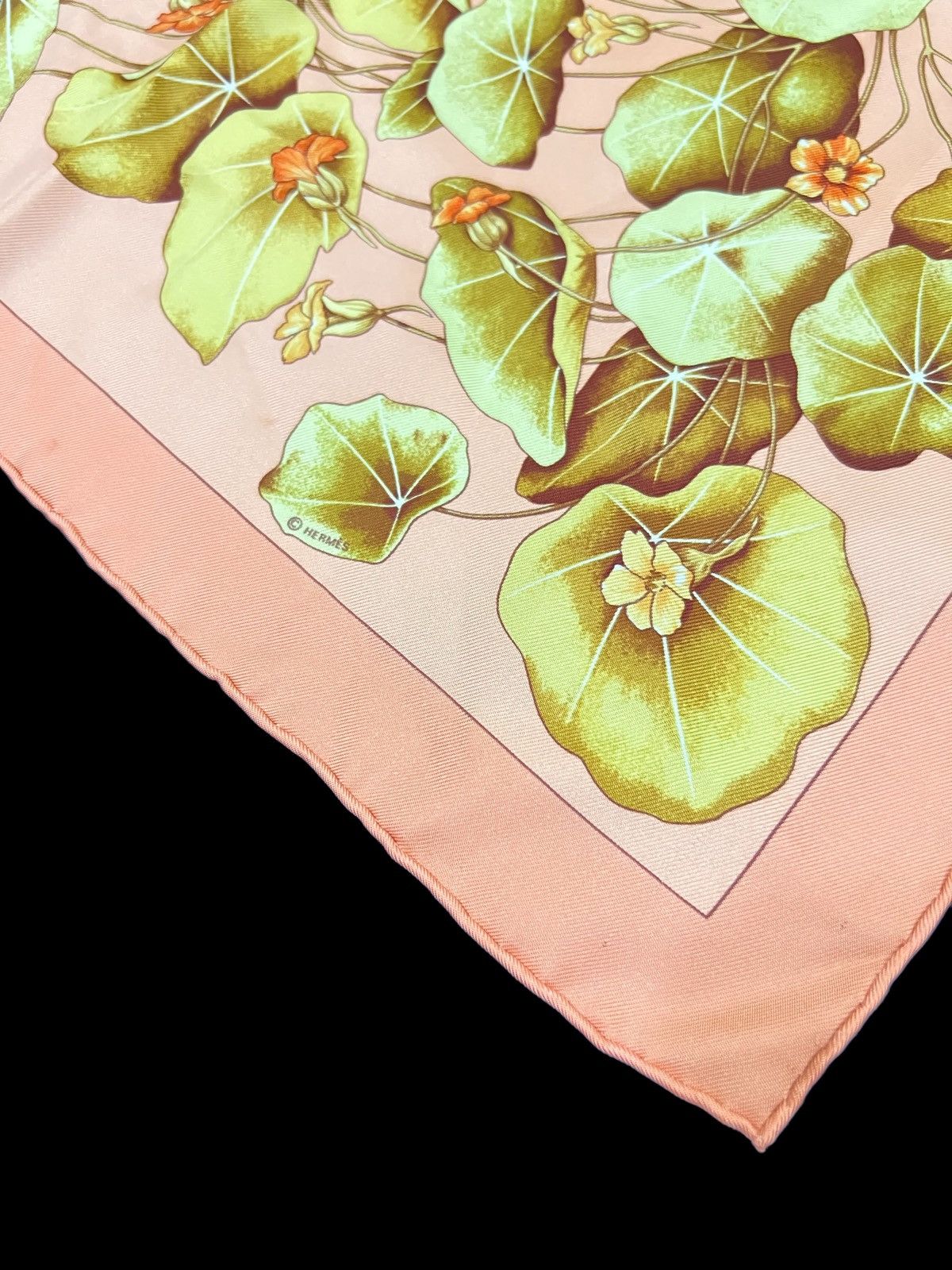 GRAIL🔥OG Hermes Paris Les Capucines Silk Pocket Square Scarf