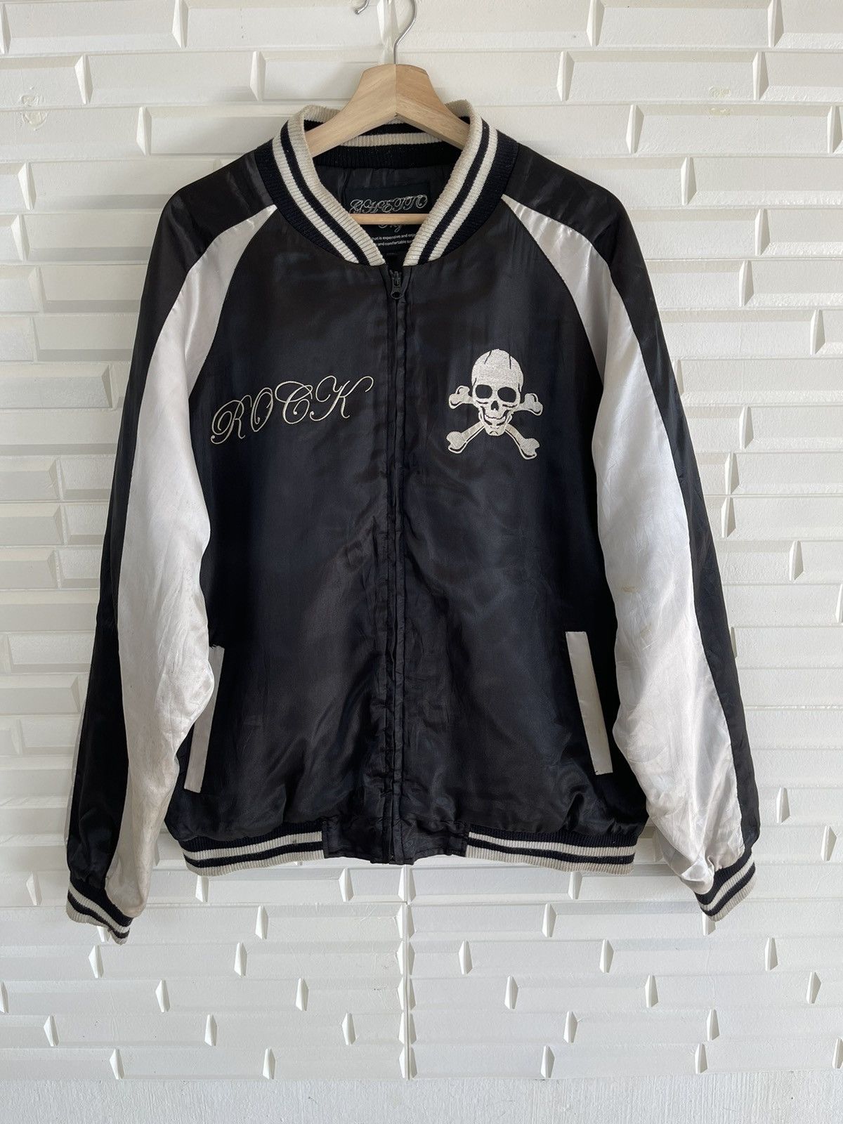 Japanese Brand 🔥QUICK SALE❌ Vintage SUKAJAN SATIN SKULL GHETTO JACKET Size US M / EU 48-50 / 2 - 5 Thumbnail