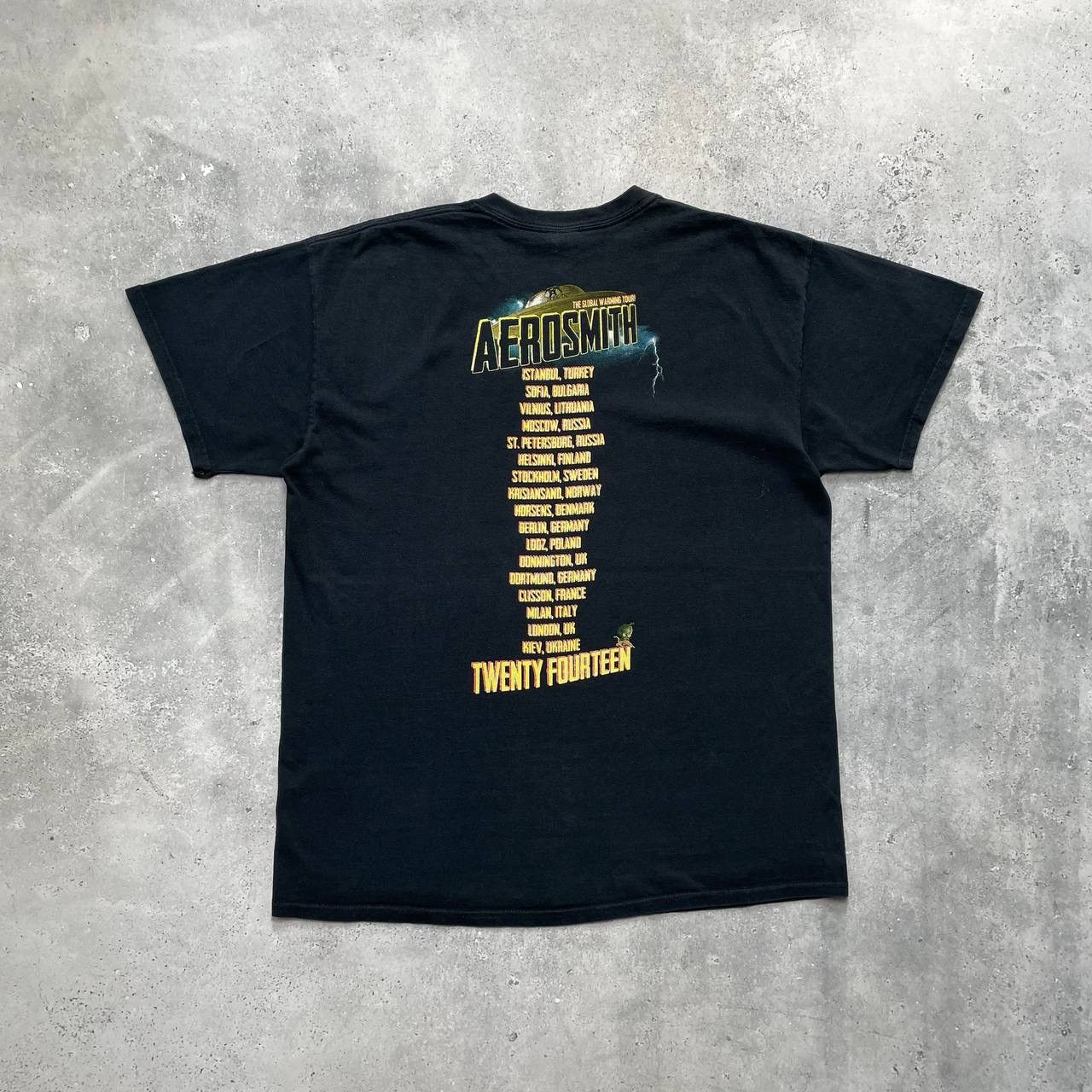 Band Tees Aerosmith The Global Warming Tour 2014 T Shirt Black Size L Size US L / EU 52-54 / 3 - 2 Thumbnail