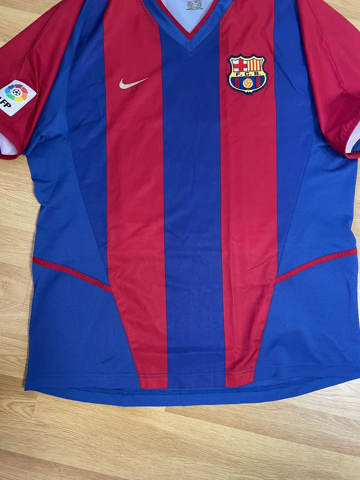 Nike × Vintage 2002-2003 Nike FC.Barcelona 15 Renier Home Soccer Jersey Size US L / EU 52-54 / 3 - 6 Thumbnail