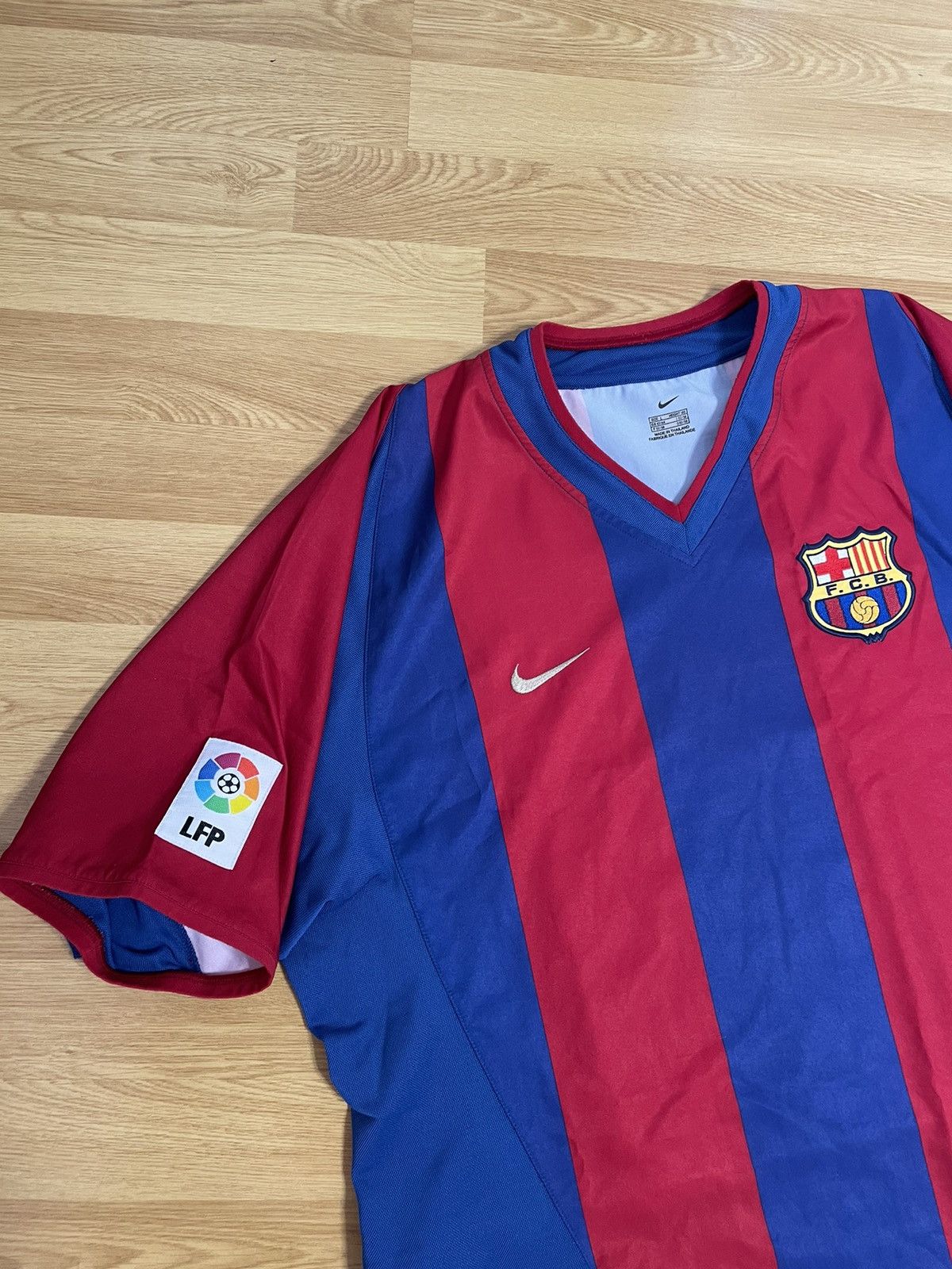 Nike × Vintage 2002-2003 Nike FC.Barcelona 15 Renier Home Soccer Jersey Size US L / EU 52-54 / 3 - 4 Thumbnail