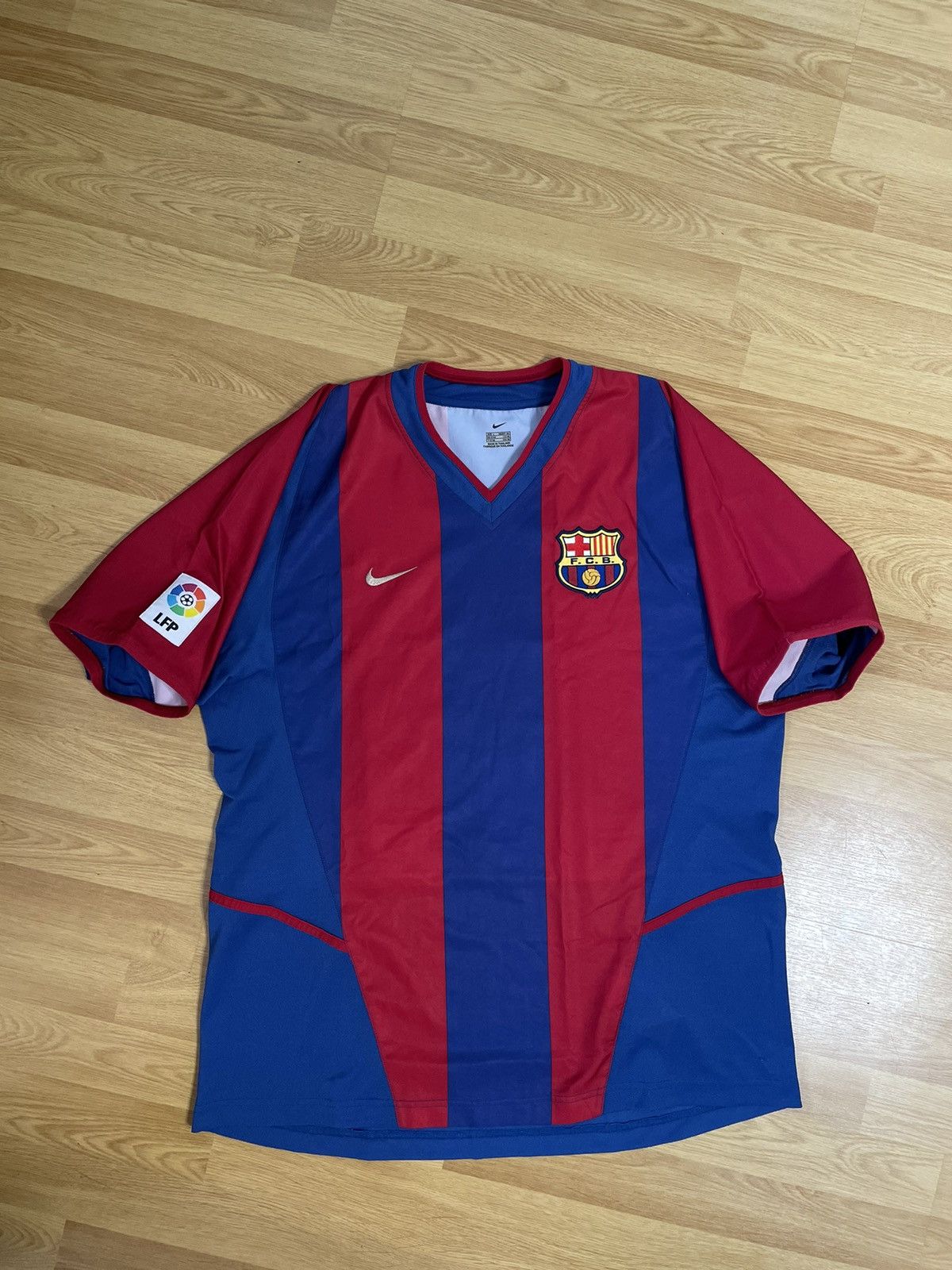 Nike × Vintage 2002-2003 Nike FC.Barcelona 15 Renier Home Soccer Jersey Size US L / EU 52-54 / 3 - 3 Thumbnail
