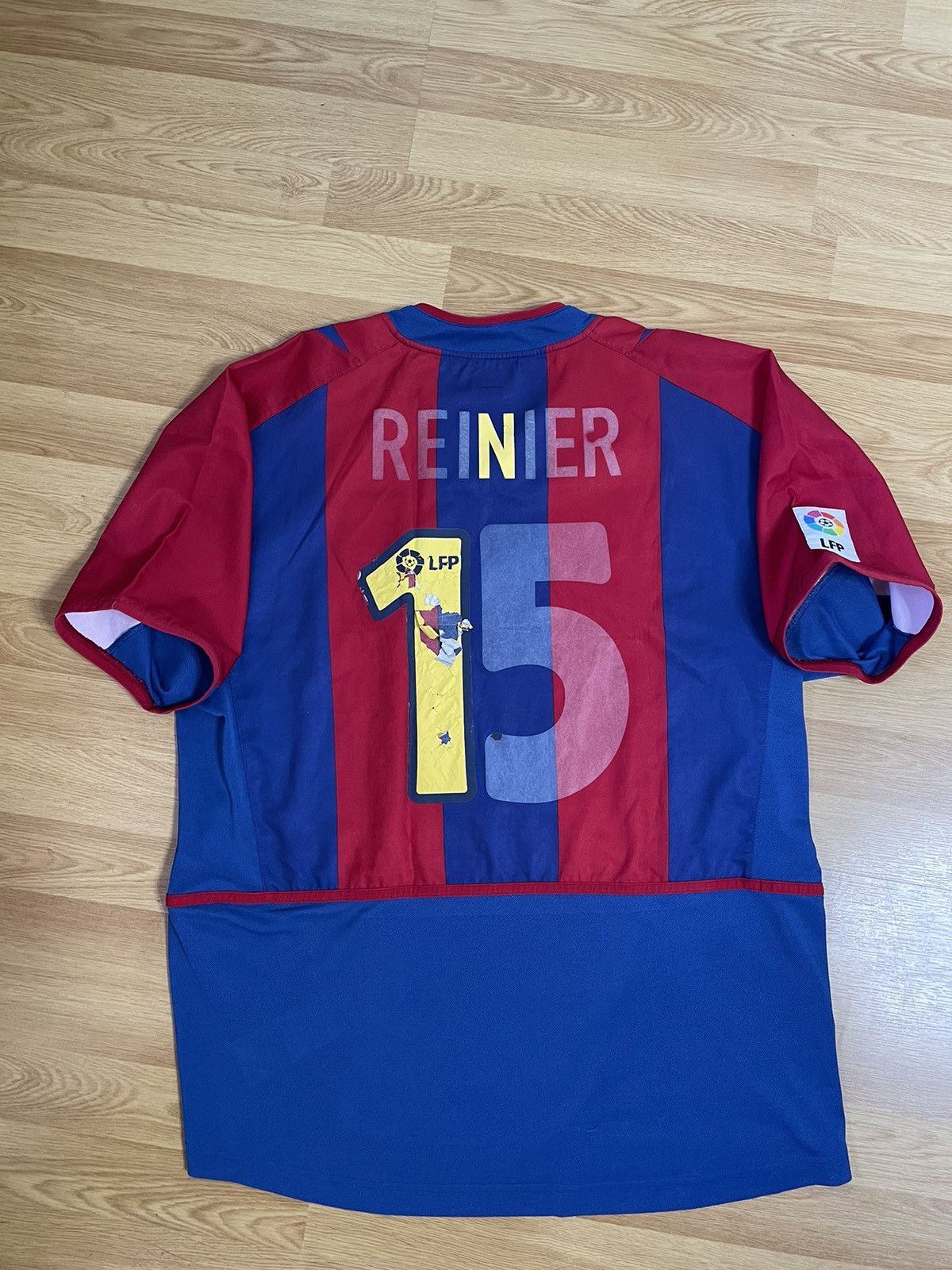 Nike × Vintage 2002-2003 Nike FC.Barcelona 15 Renier Home Soccer Jersey Size US L / EU 52-54 / 3 - 8 Thumbnail