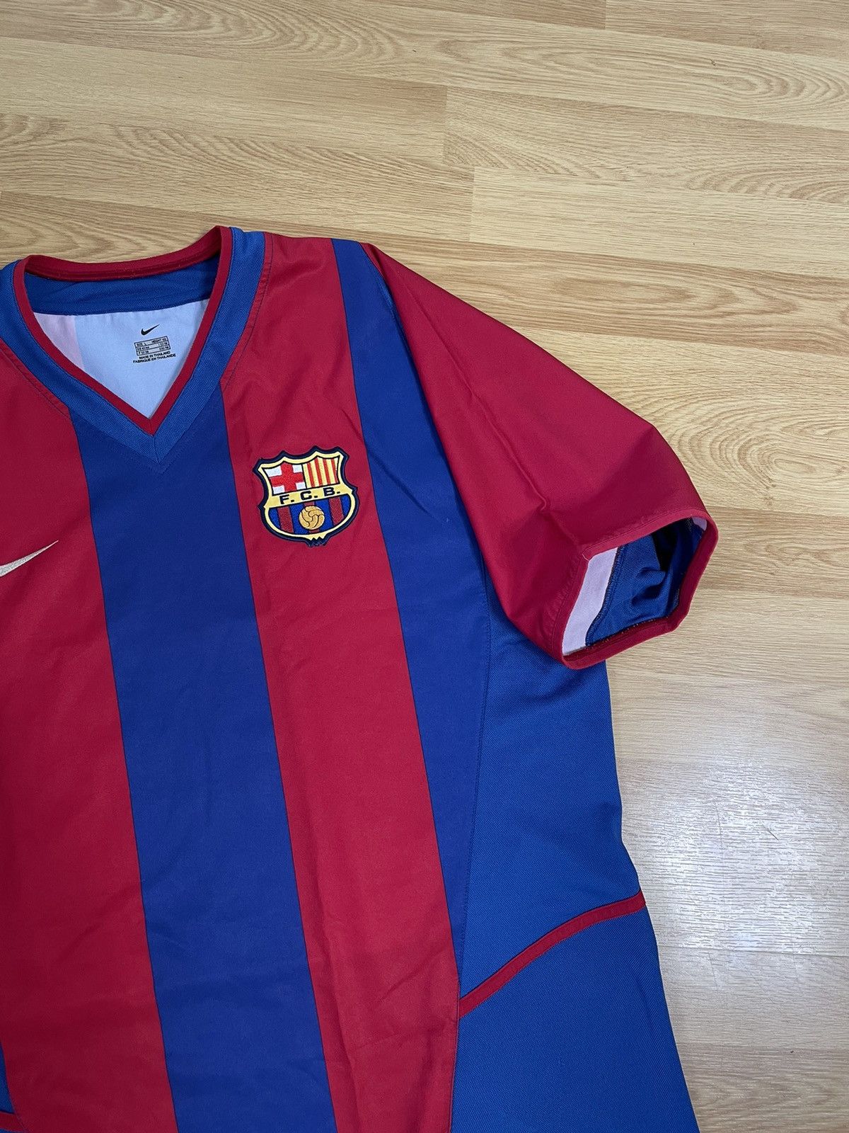 Nike × Vintage 2002-2003 Nike FC.Barcelona 15 Renier Home Soccer Jersey Size US L / EU 52-54 / 3 - 5 Thumbnail