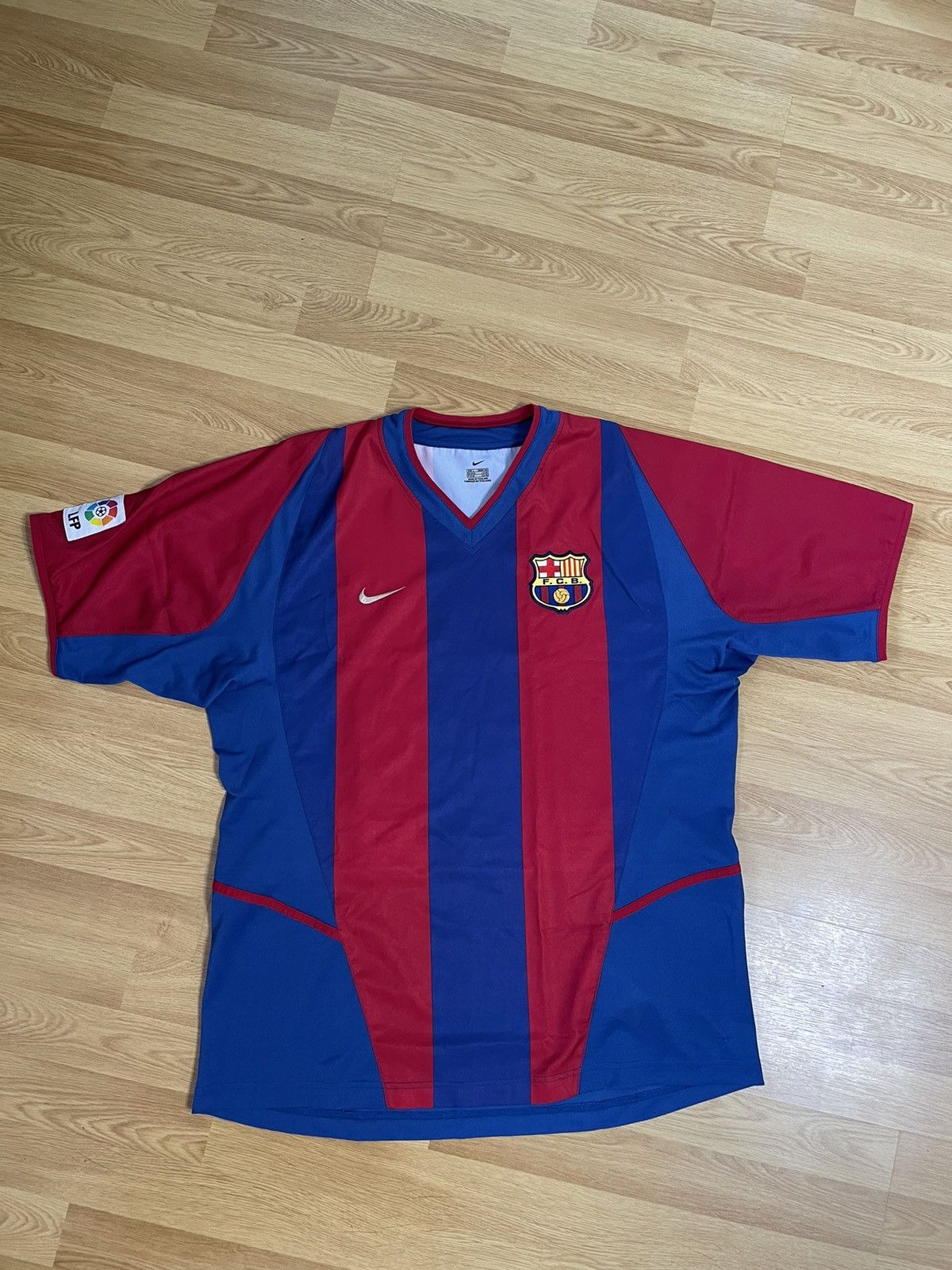 Nike × Vintage 2002-2003 Nike FC.Barcelona 15 Renier Home Soccer Jersey Size US L / EU 52-54 / 3 - 2 Thumbnail