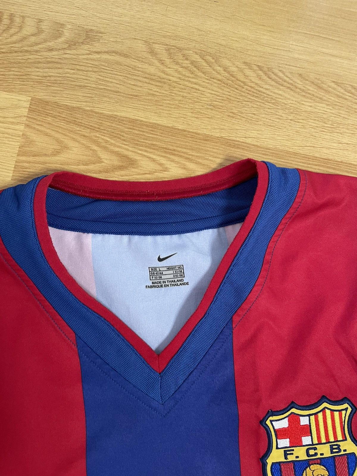 Nike × Vintage 2002-2003 Nike FC.Barcelona 15 Renier Home Soccer Jersey Size US L / EU 52-54 / 3 - 7 Thumbnail