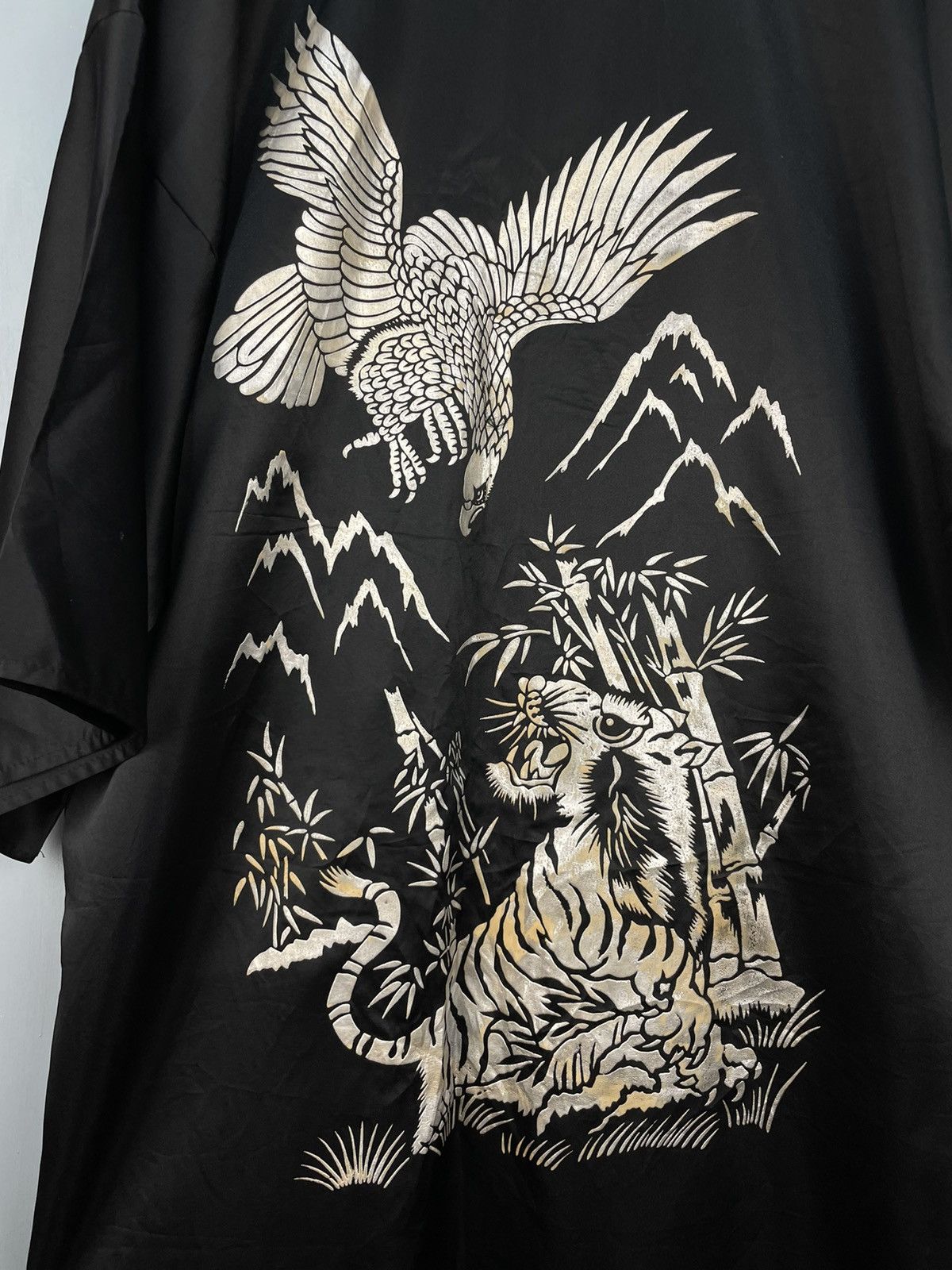 Japanese Brand Vintage Kimono Japan Tiger vs Eagle Size US L / EU 52-54 / 3 - 4 Thumbnail