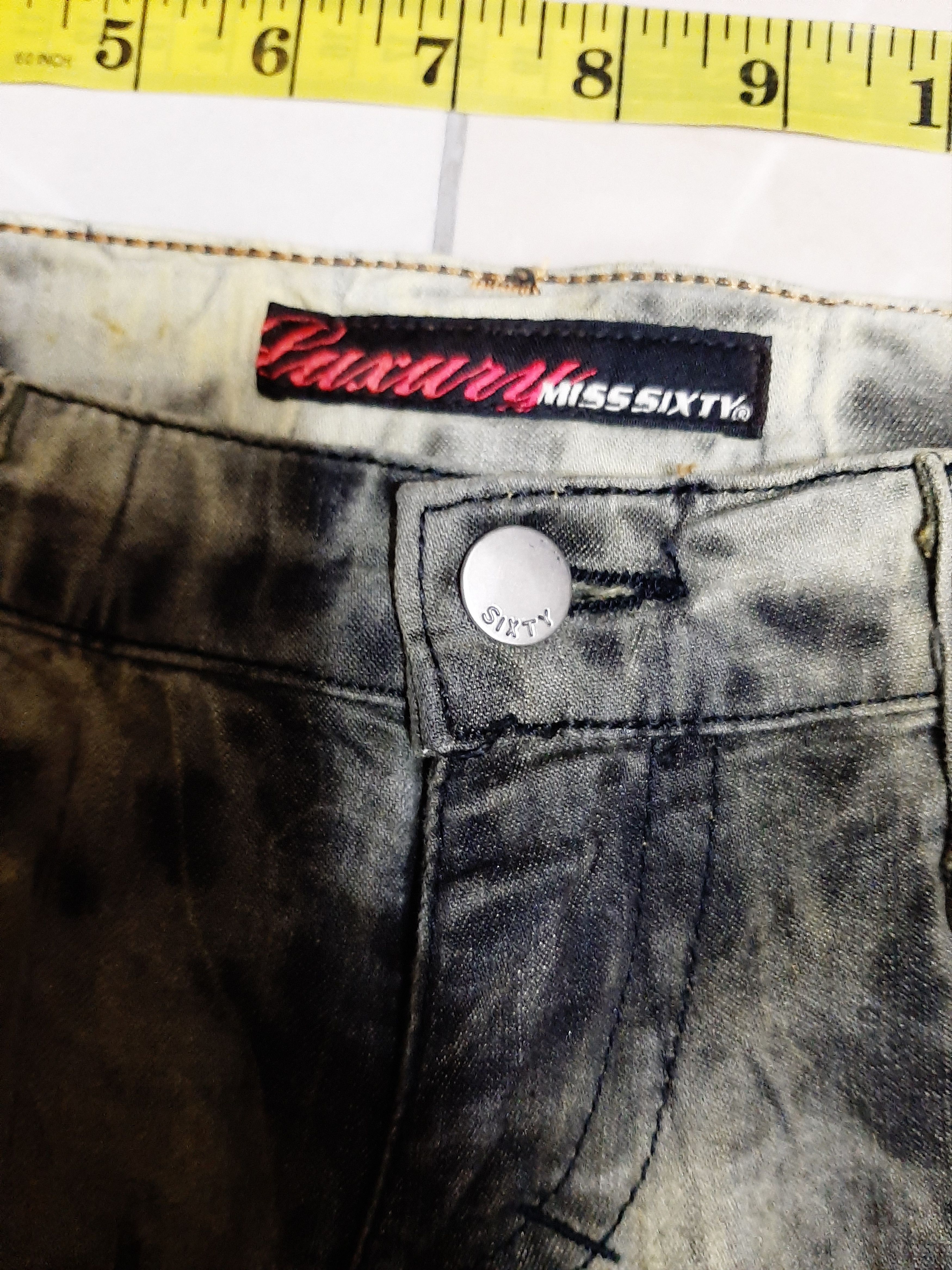 Designer × Miss Sixty Miss Sixty Skinny zippers🔥punk goth distressed jeans🔥 Size 25" / US 0 / IT 36 - 13 Thumbnail