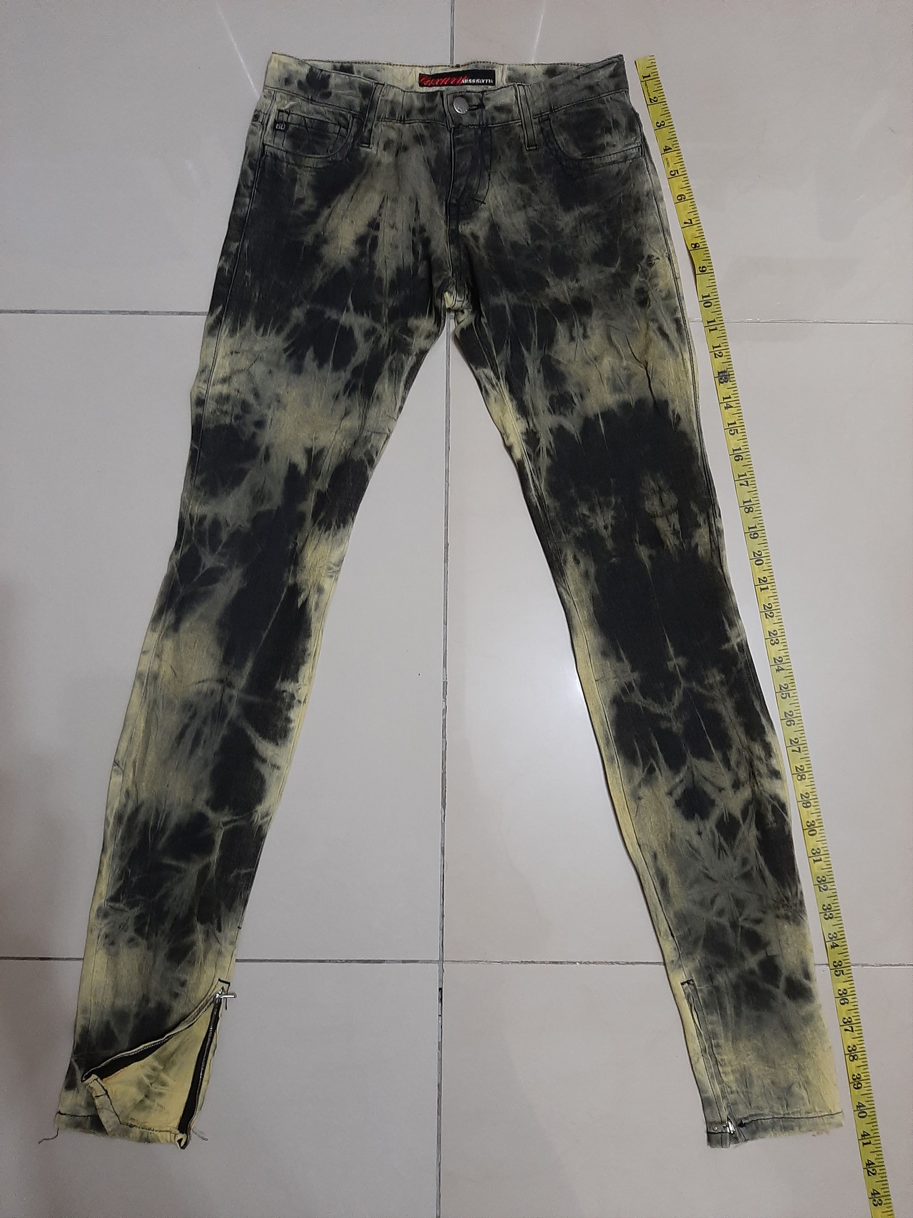 Designer × Miss Sixty Miss Sixty Skinny zippers🔥punk goth distressed jeans🔥 Size 25" / US 0 / IT 36 - 1 Thumbnail