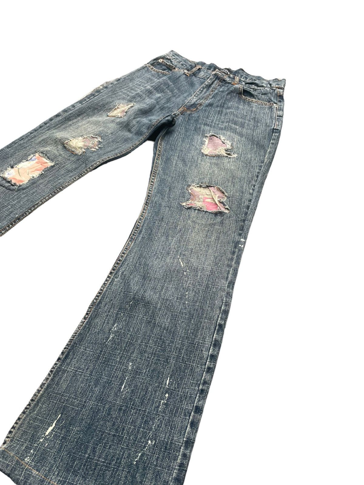 Japanese Brand Freebeat Diag Distresed Denim Size US 30 / EU 46 - 2 Thumbnail