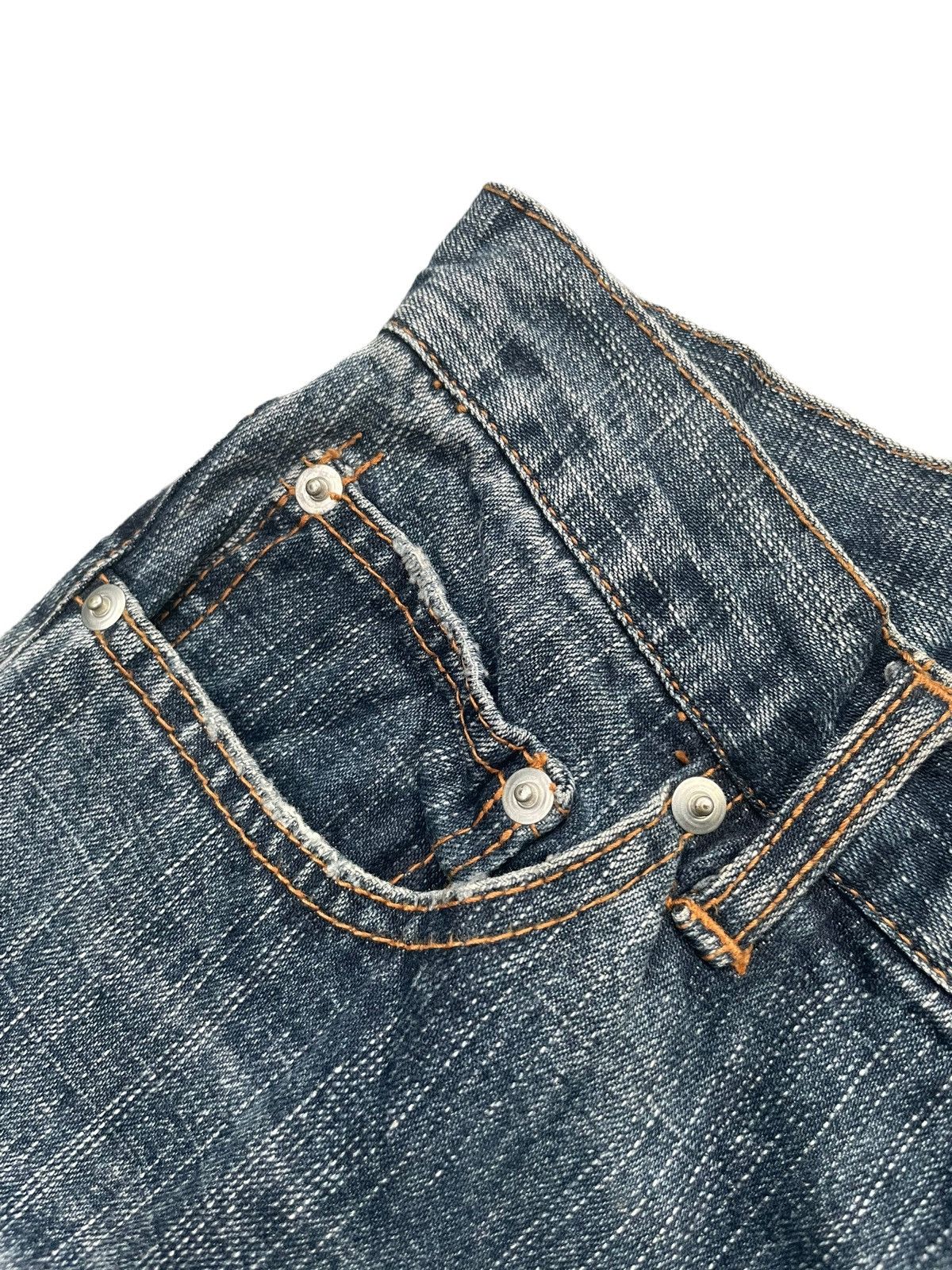 Japanese Brand Freebeat Diag Distresed Denim Size US 30 / EU 46 - 6 Thumbnail